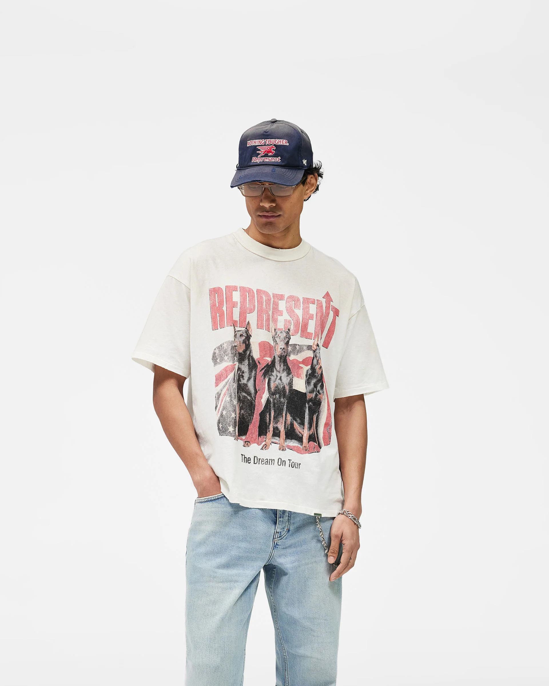 Dream On Tour T-Shirt - Washed Ecru - Image 3