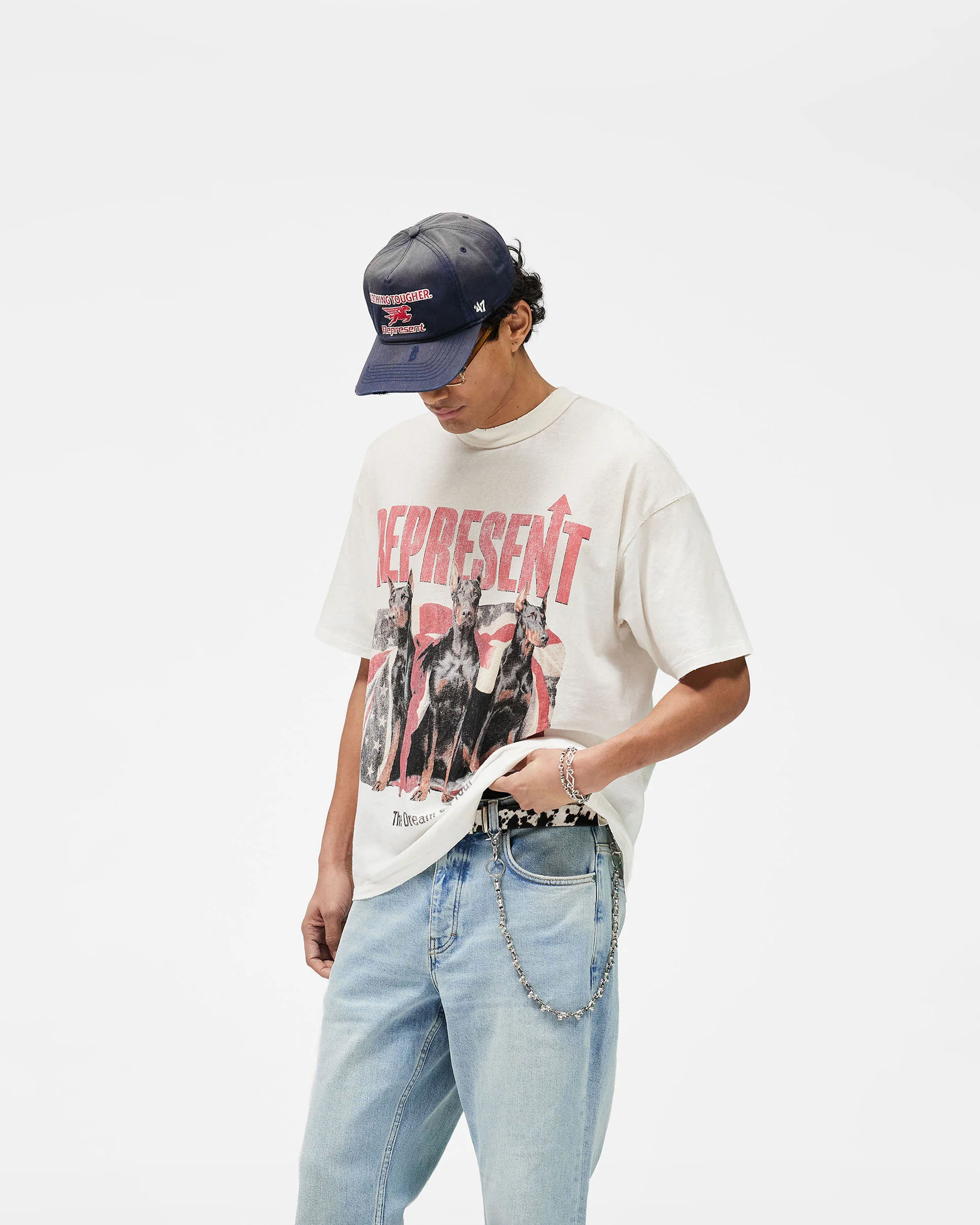 Dream On Tour T-Shirt - Washed Ecru - Image 4