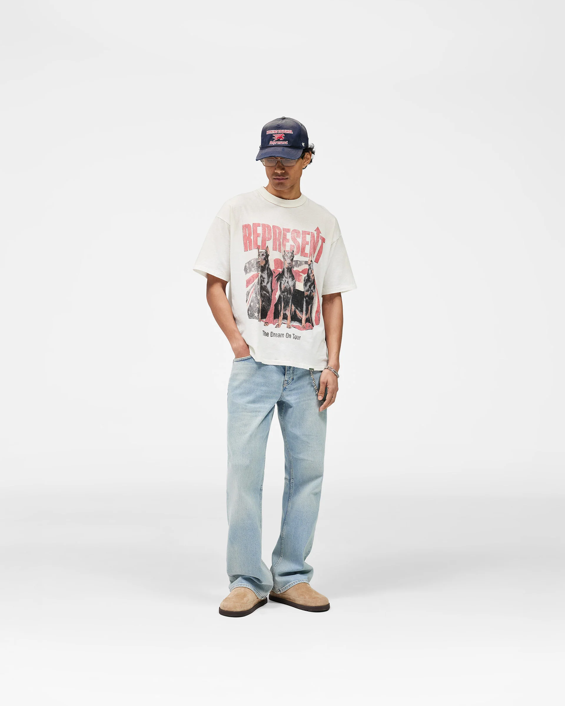 Dream On Tour T-Shirt - Washed Ecru - Image 7