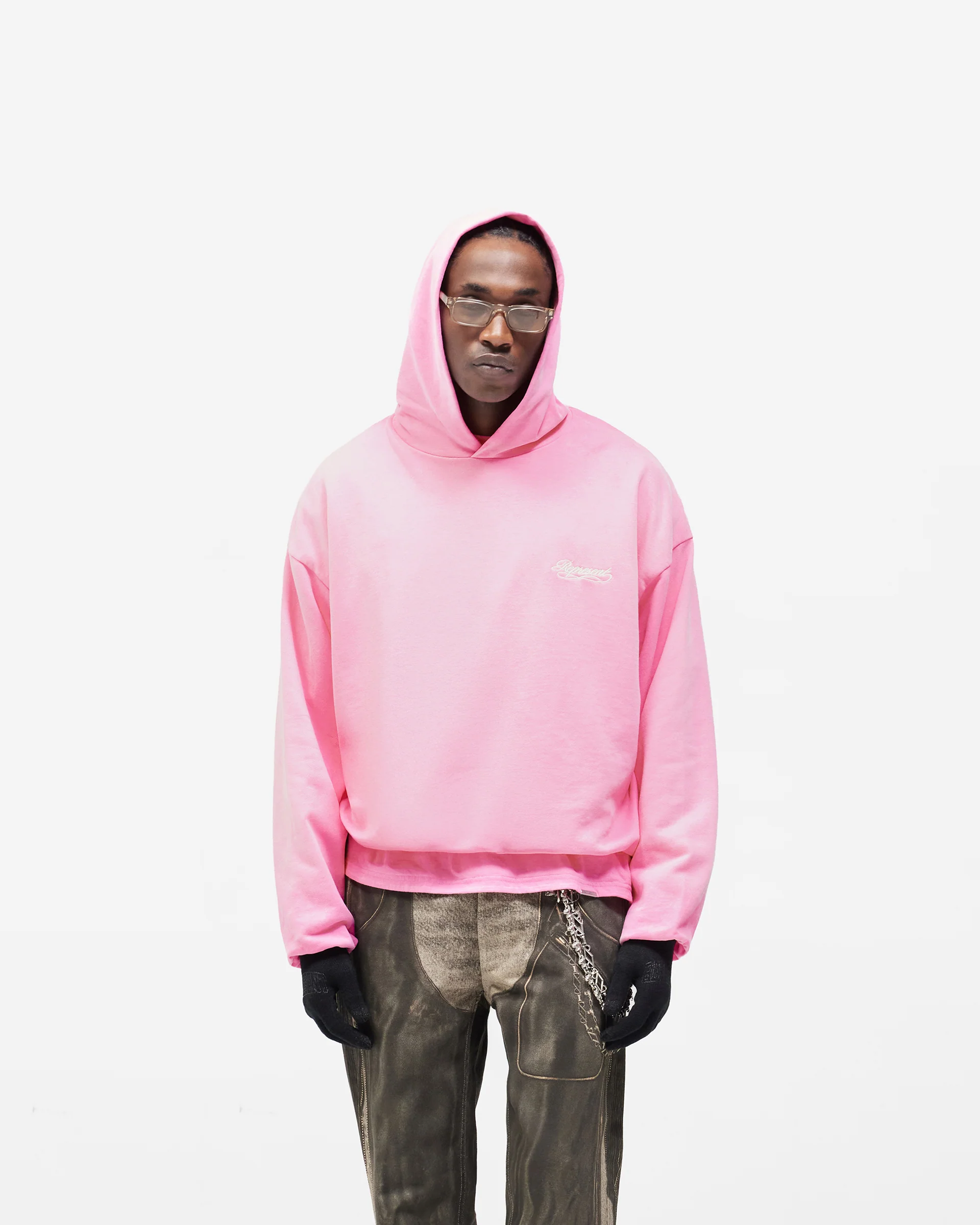 Dual Layer Script Hoodie - Candy - Image 3