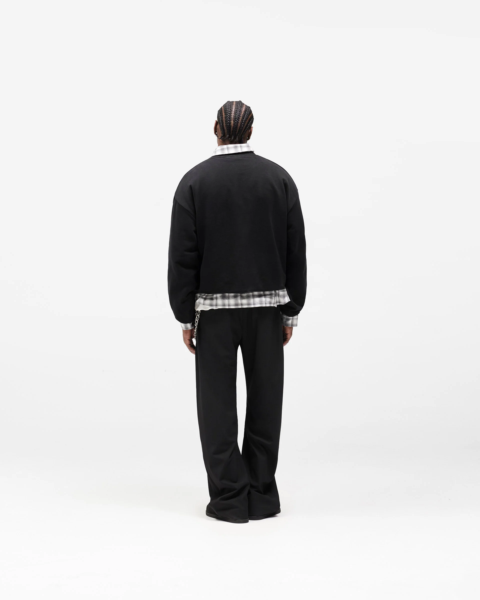 Dual Layer Script Sweater - Jet Black - Image 13