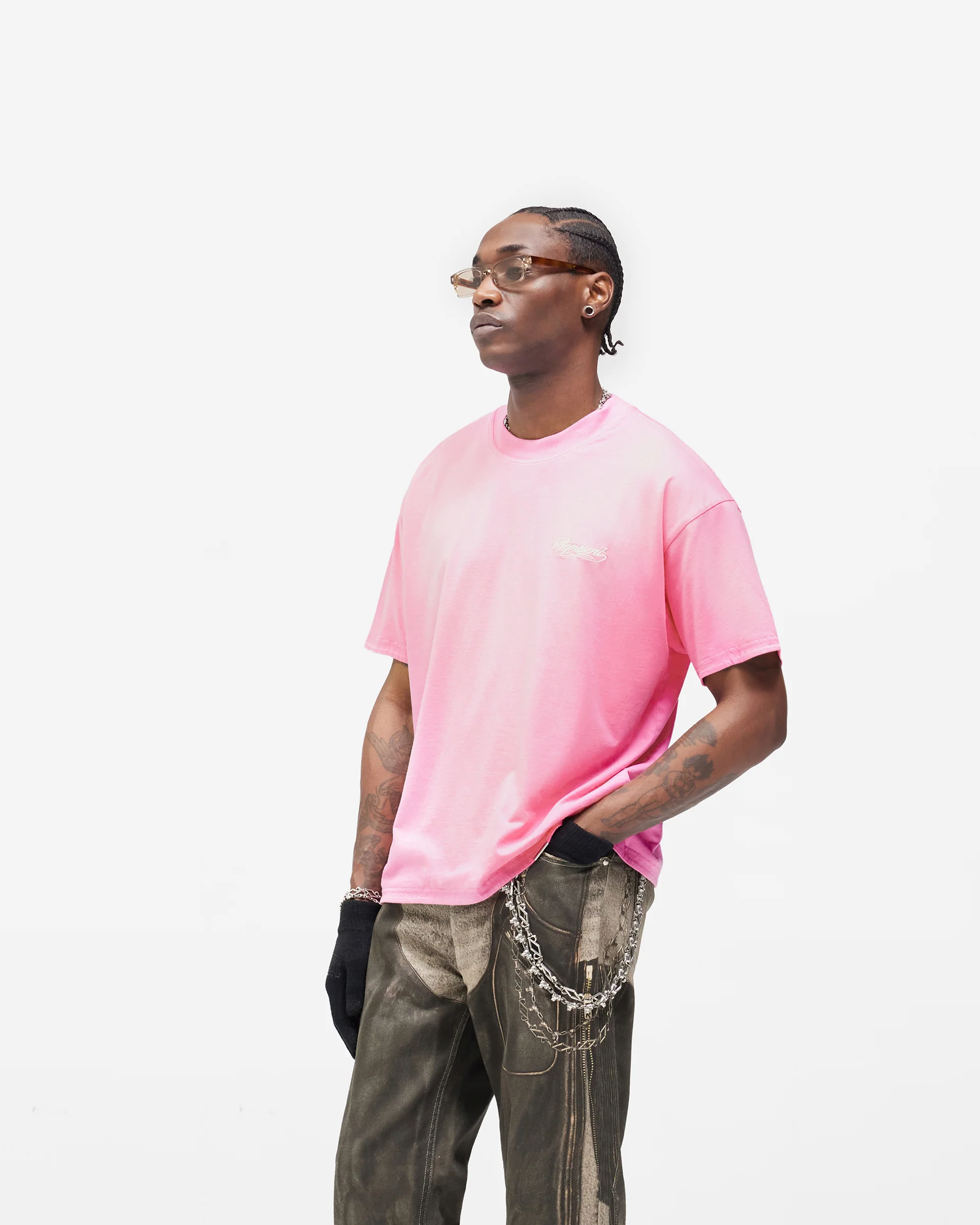 Dual Layer Script T-Shirt - Candy - Image 2