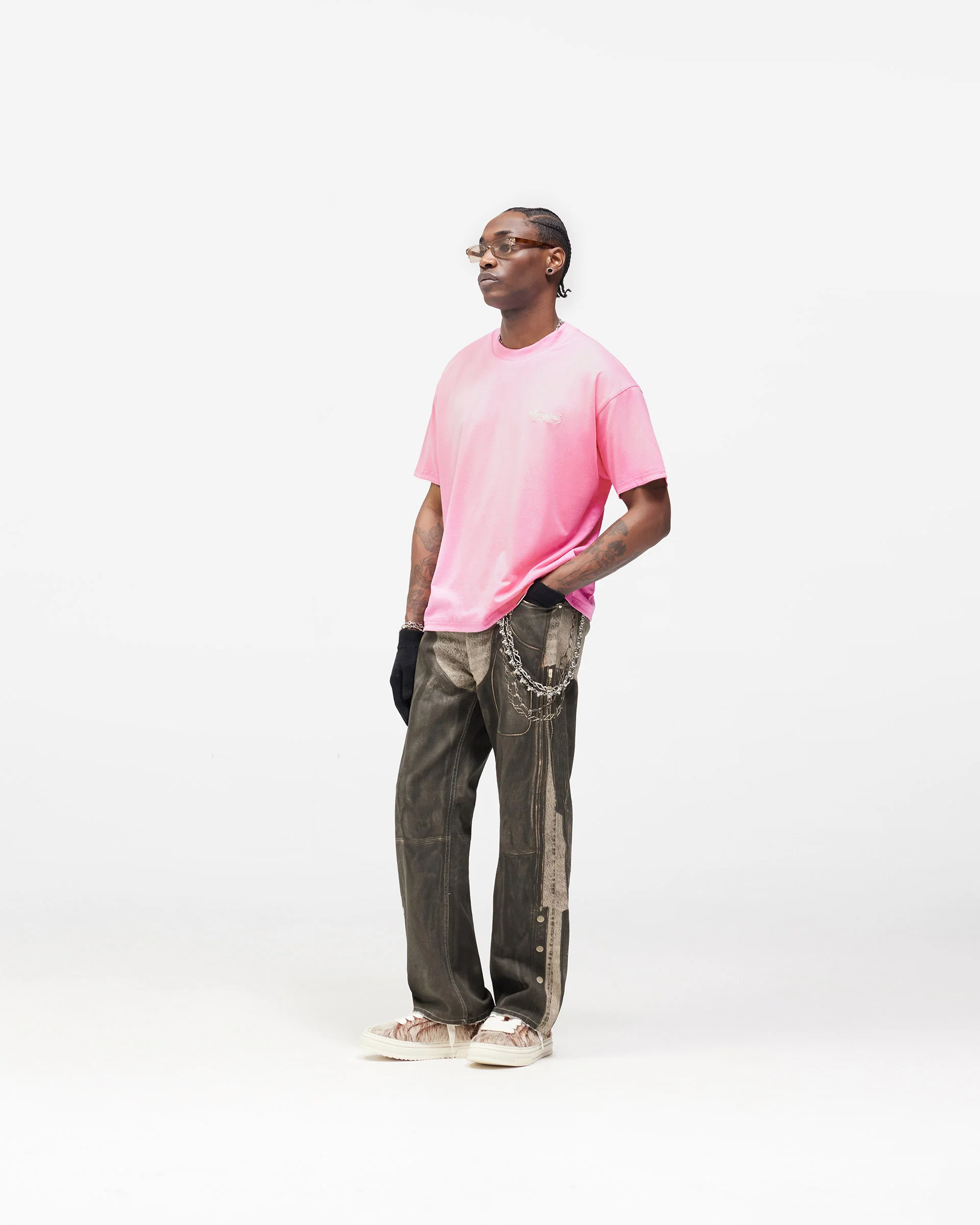 Dual Layer Script T-Shirt - Candy - Image 6