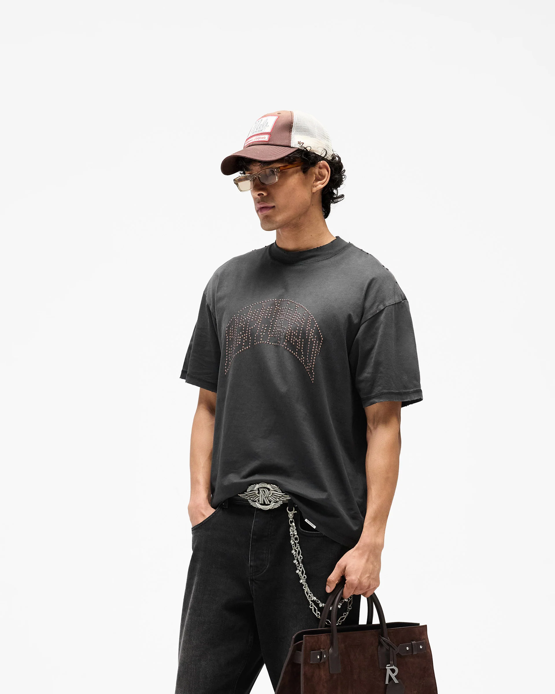 Embellished Represent T-Shirt - Stained Black - Image 2