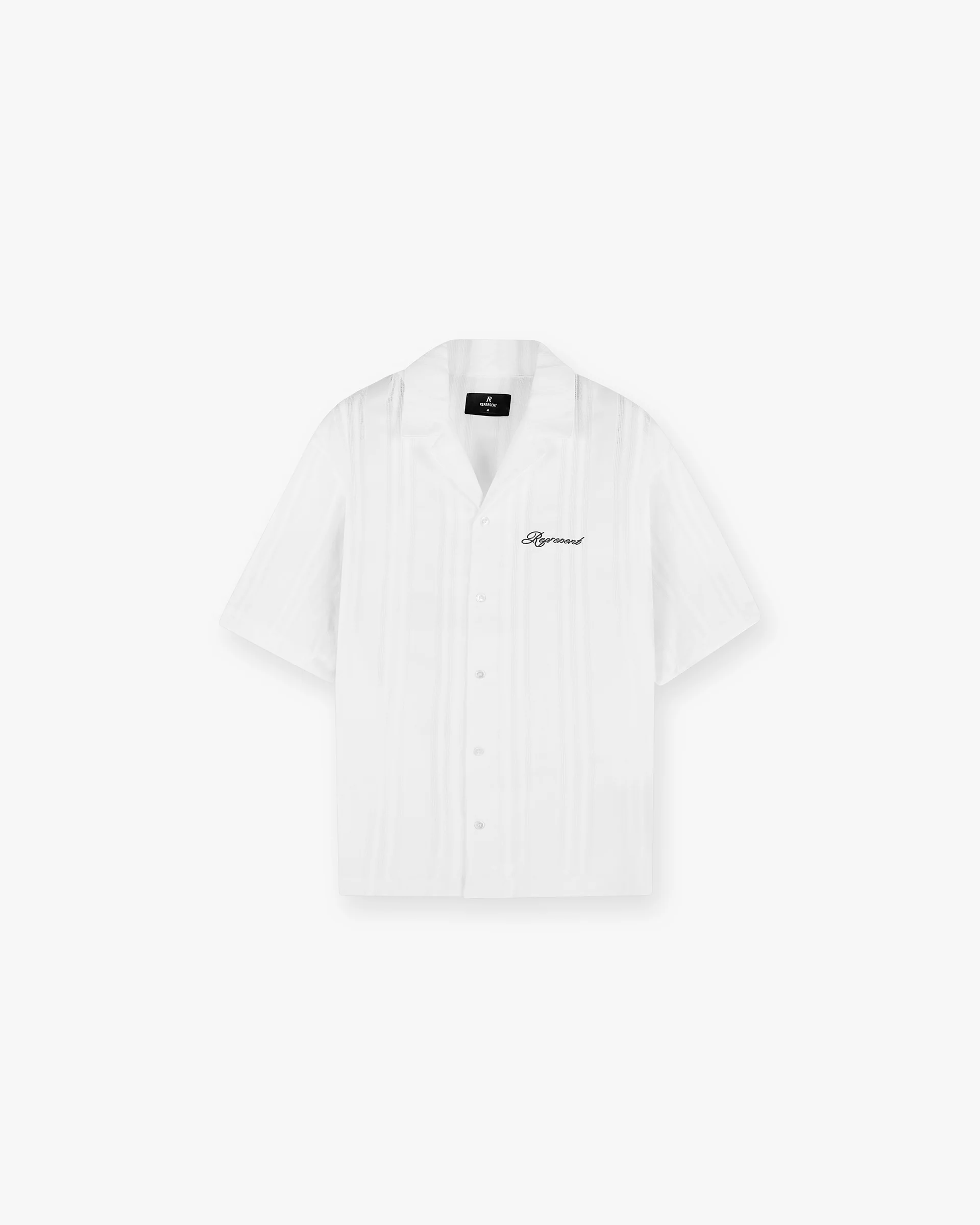 Embroidered Bowling Shirt - Antique White