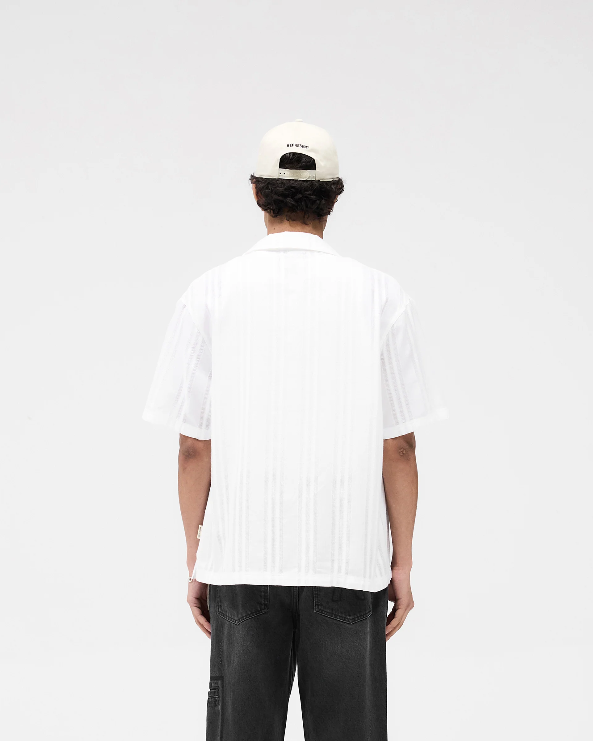 Embroidered Bowling Shirt - Antique White - Image 4