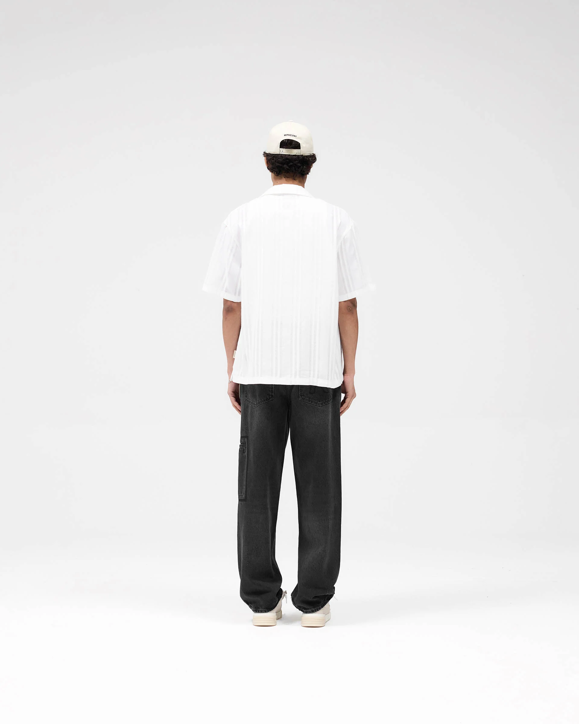 Embroidered Bowling Shirt - Antique White - Image 7