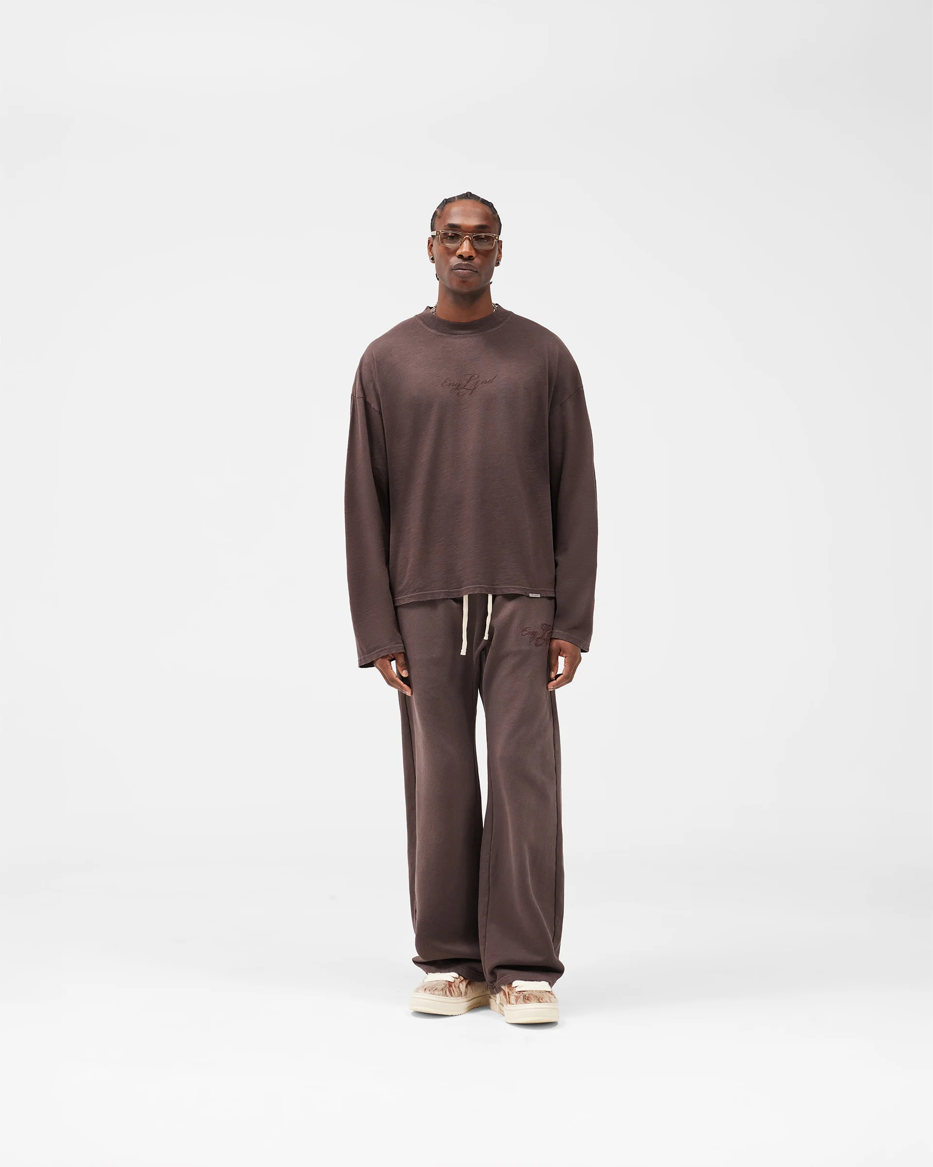 EngLAnd Long Sleeve T-Shirt - Washed Brown - Image 6