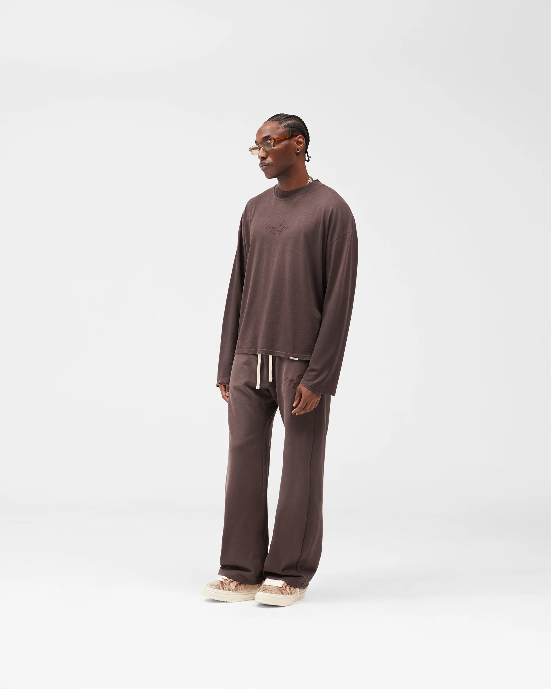 EngLAnd Long Sleeve T-Shirt - Washed Brown - Image 8
