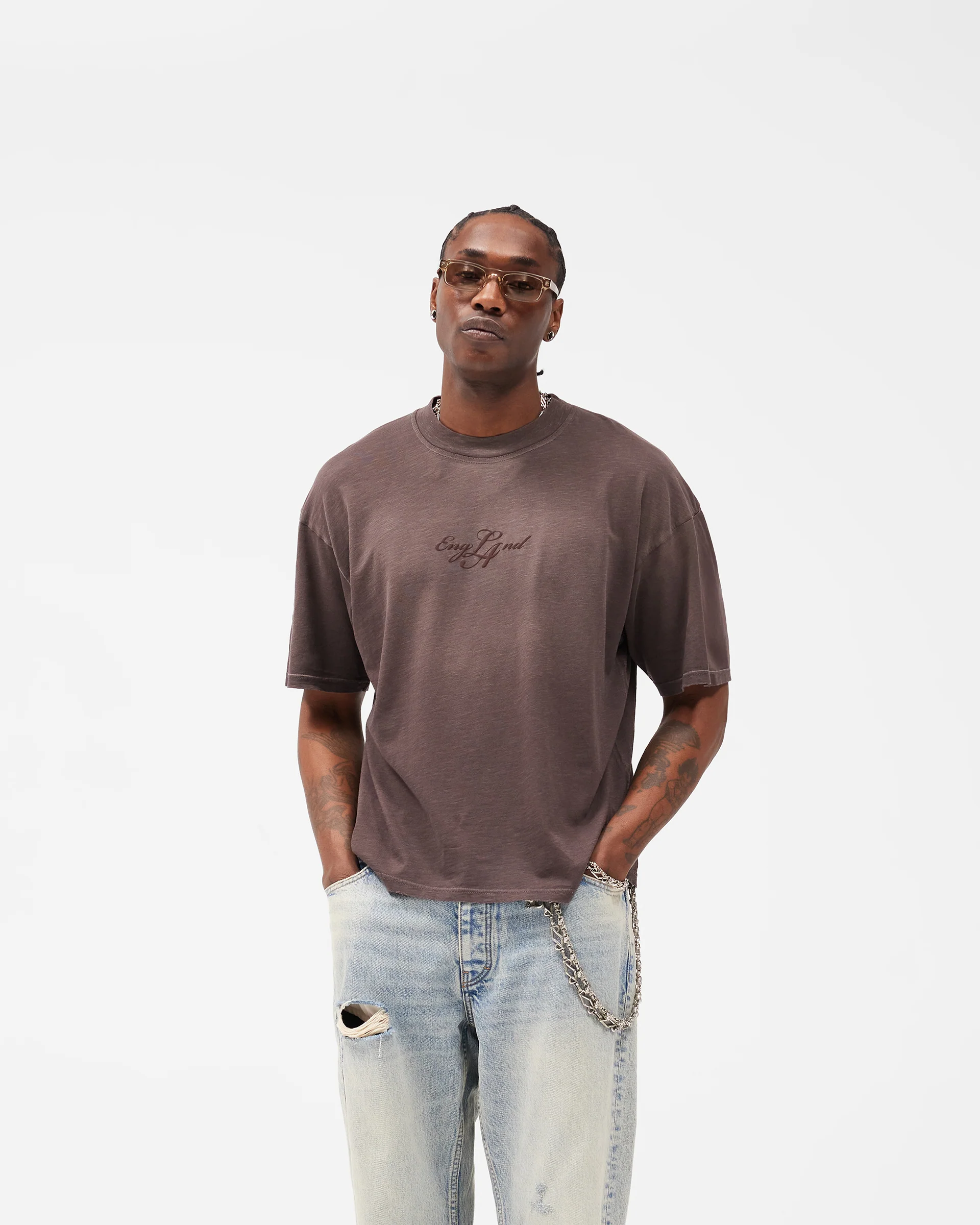 EngLAnd T-Shirt - Washed Brown - Image 4