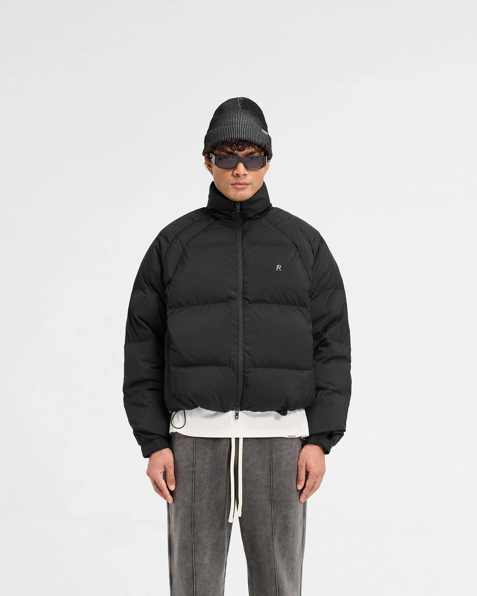 Funnel Neck Puffer - Black - Image 3