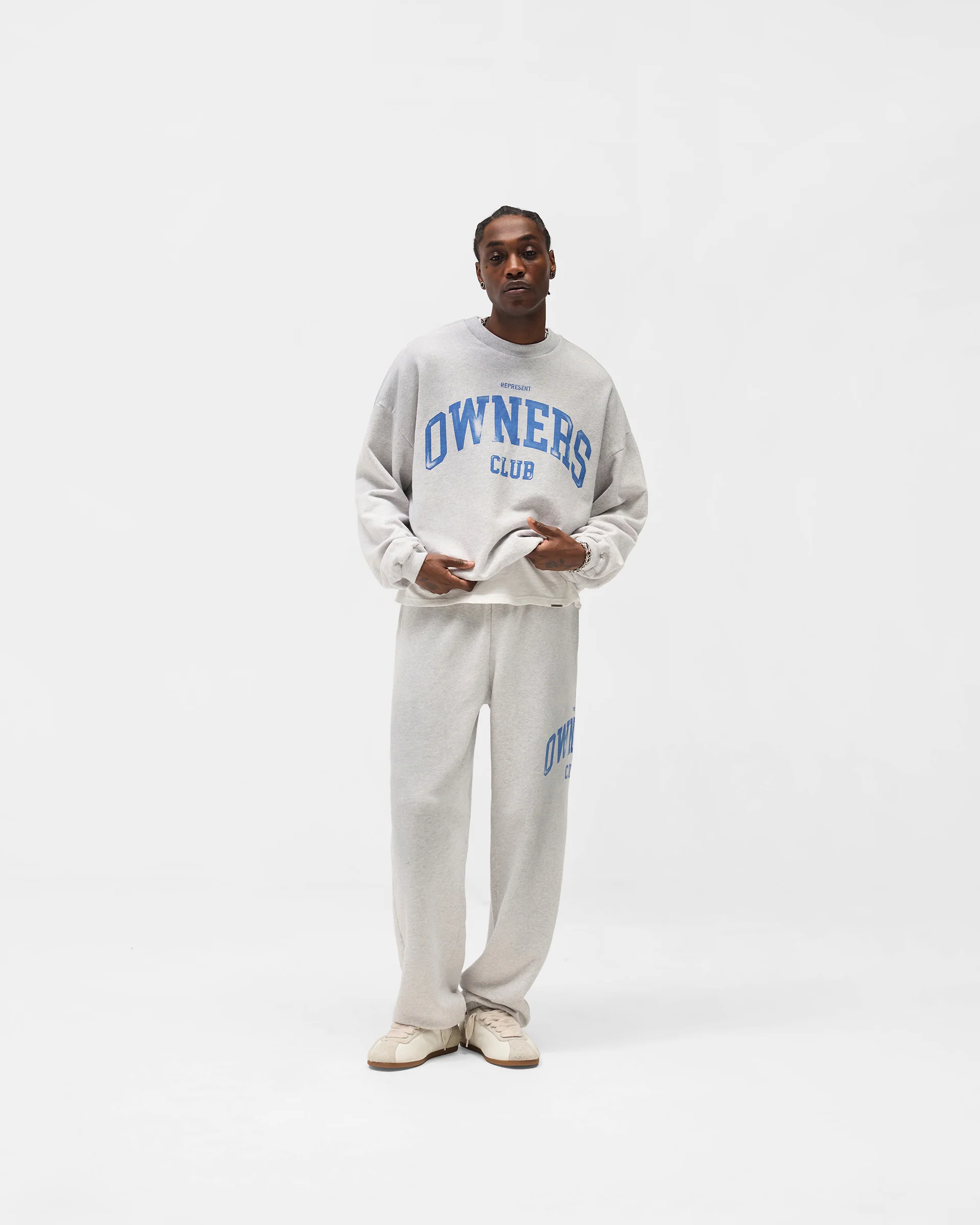 Represent Owners Club Sweater - Sprayed Ice Grey Marl - Image 7