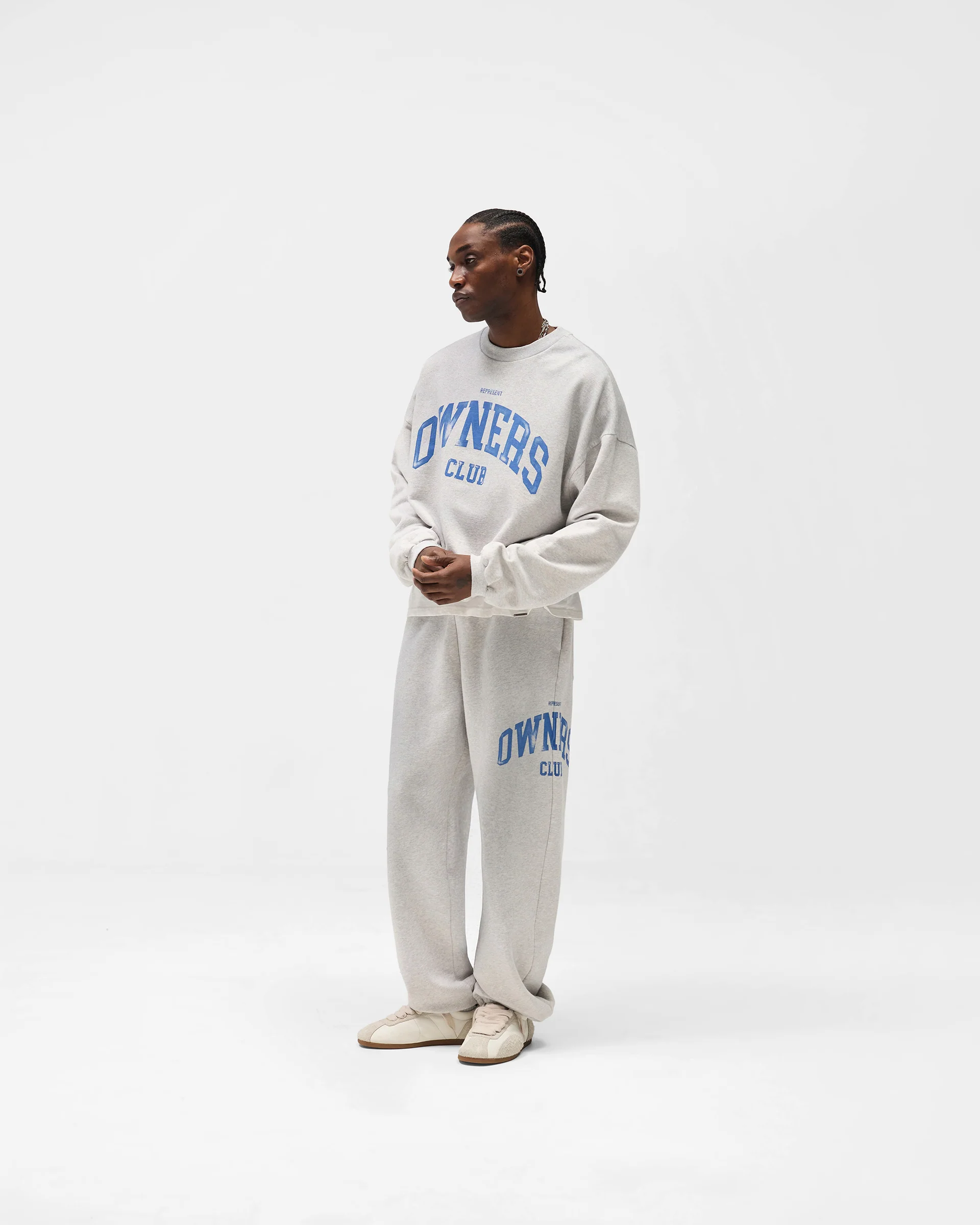Represent Owners Club Sweater - Sprayed Ice Grey Marl - Image 8