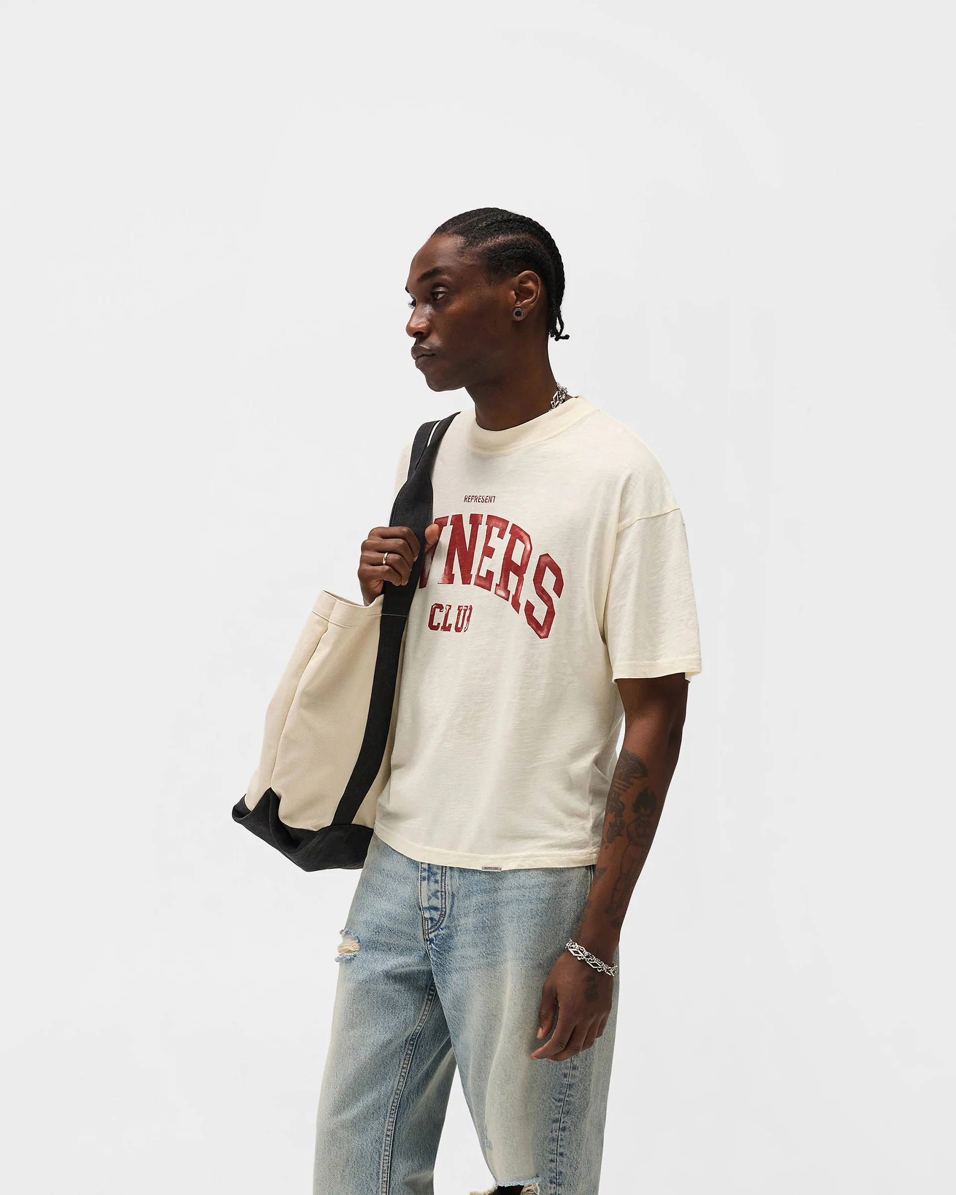 Represent Owners Club T-Shirt - Buttercream - Image 4
