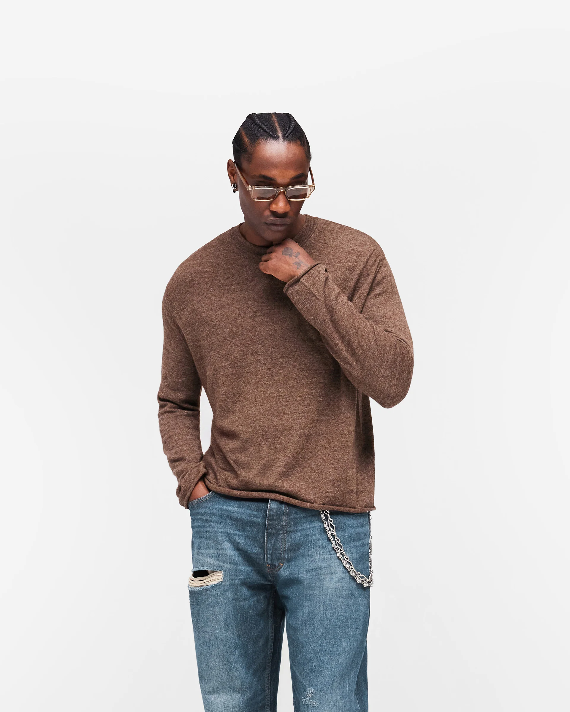 GH Knitted Long Sleeve Top - Espresso - Image 2