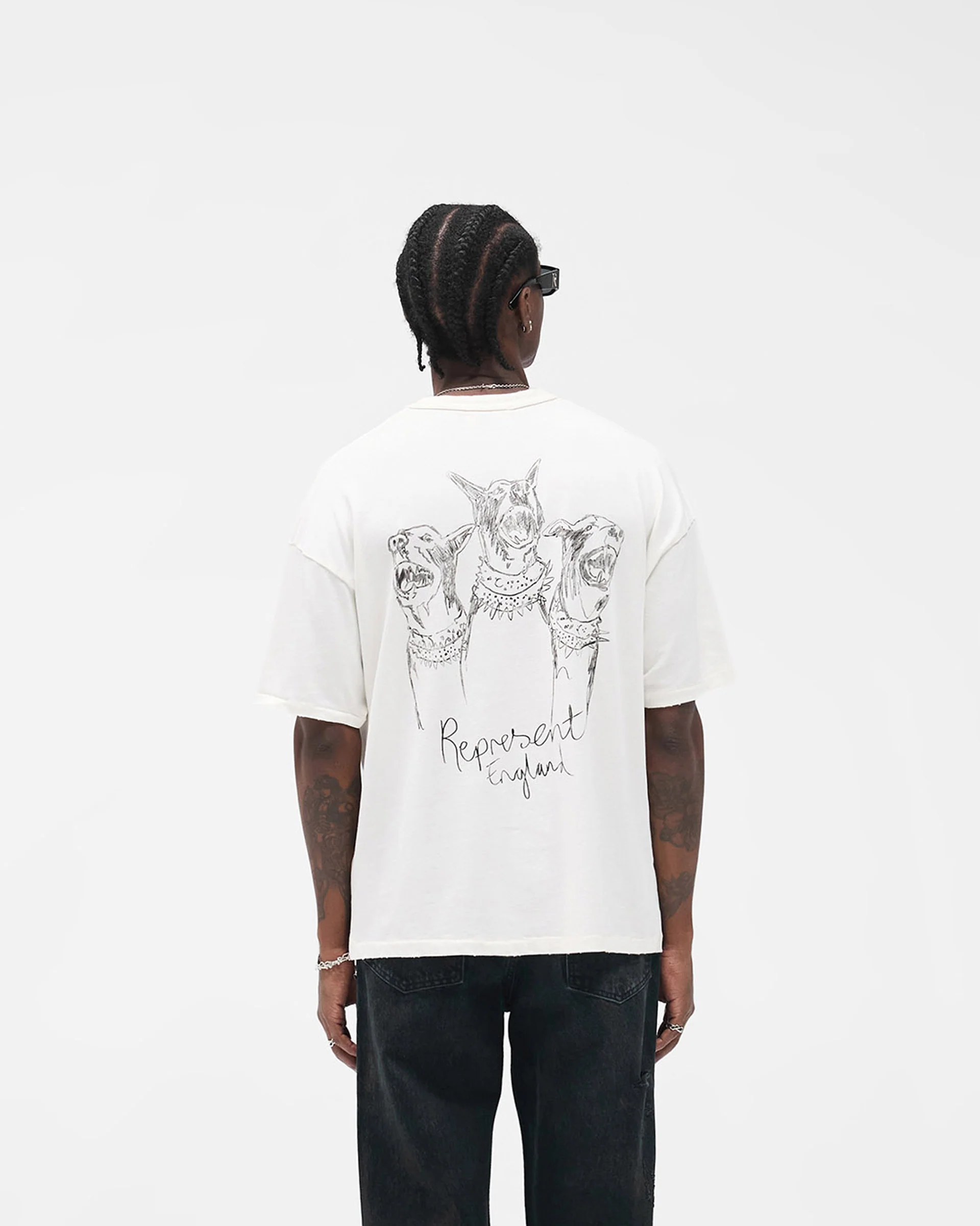 Hand Drawn Thoroughbred T-Shirt - Flat White - Image 5
