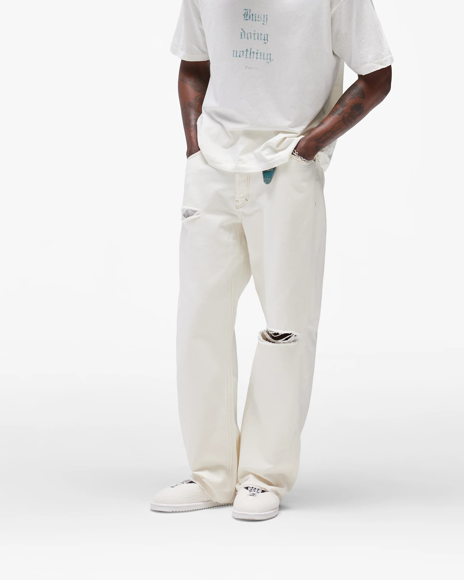 Heaton Denim - Vintage White - Image 4