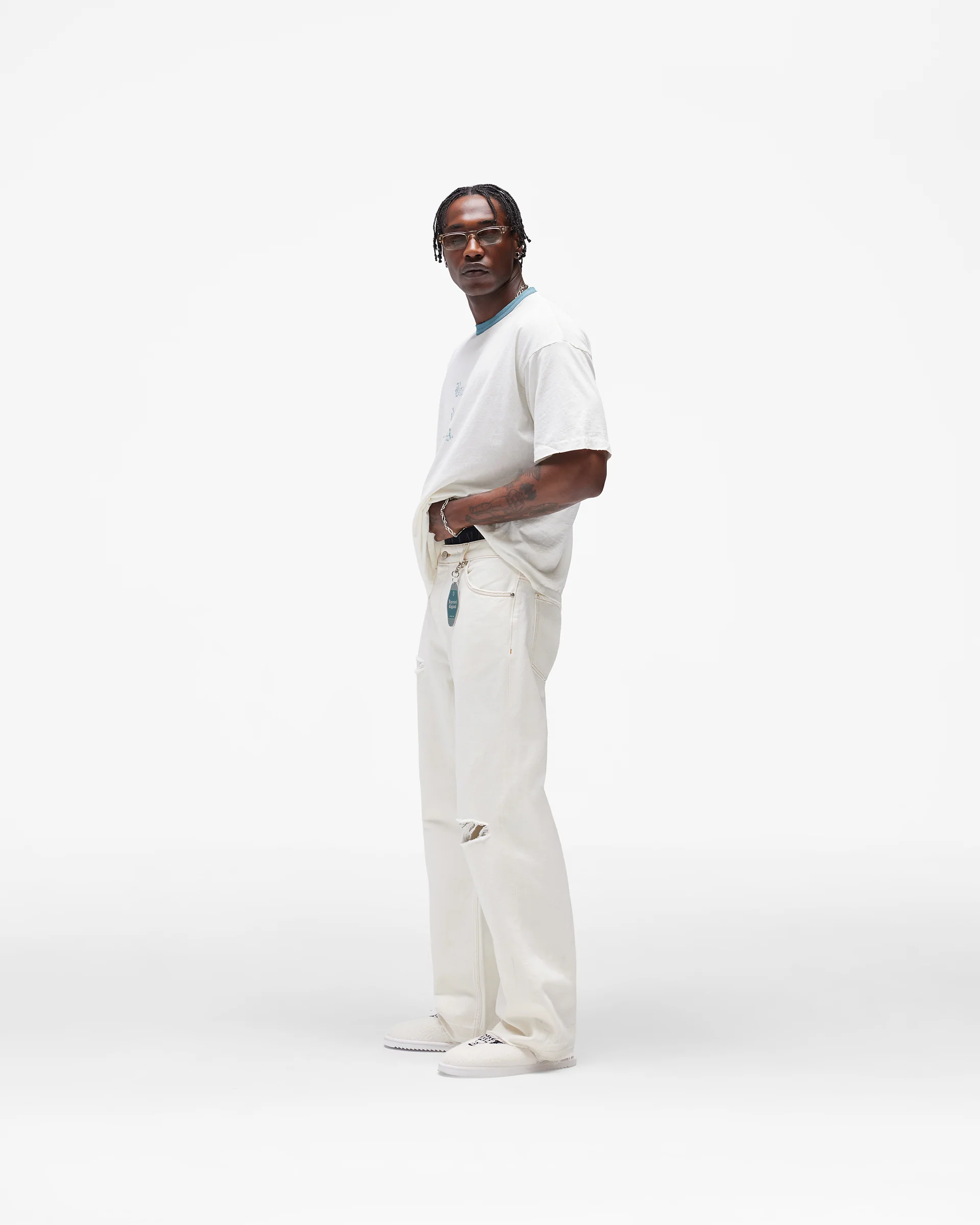 Heaton Denim - Vintage White - Image 8