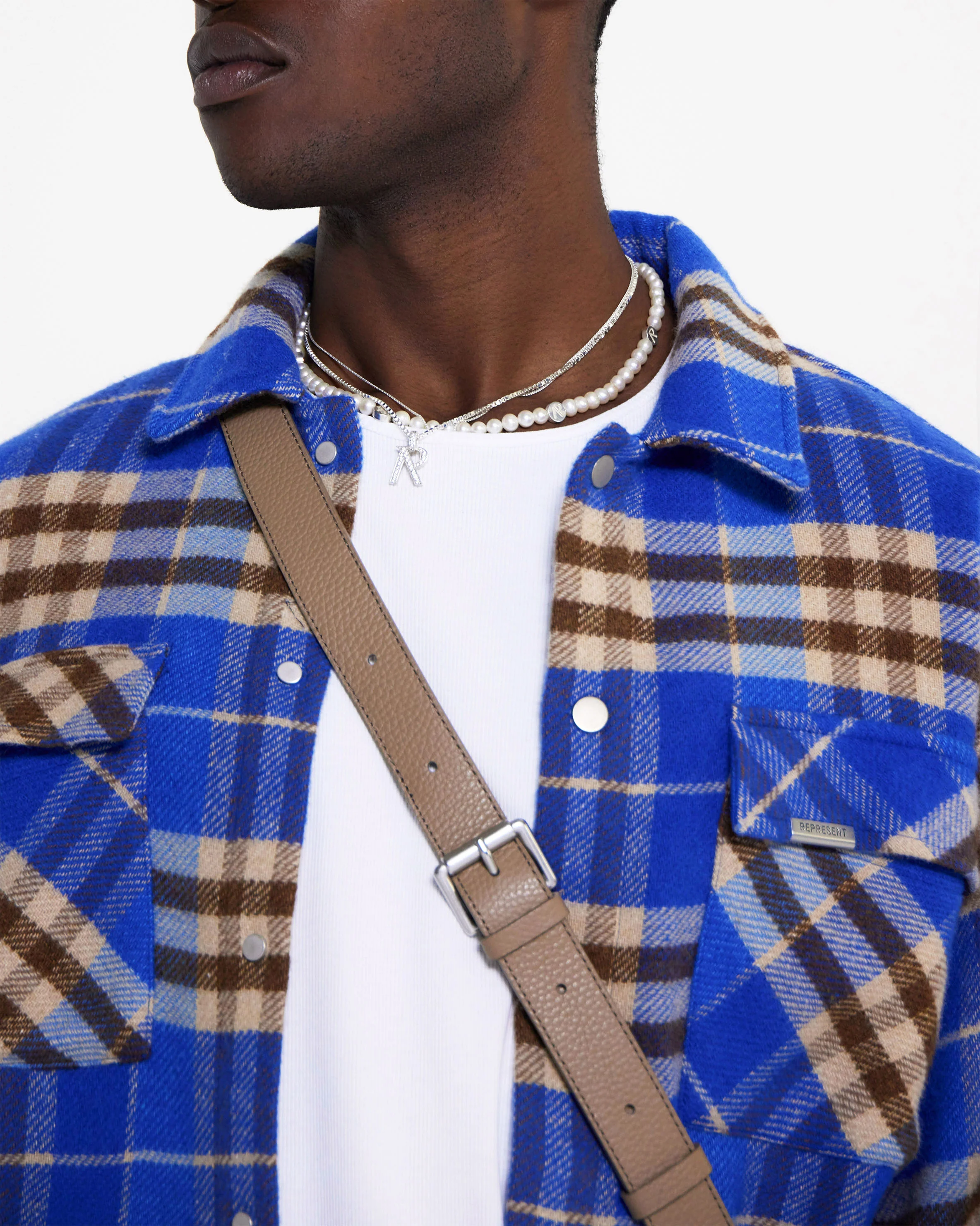Heavyweight Initial Flannel Shirt - Cobalt - Image 6