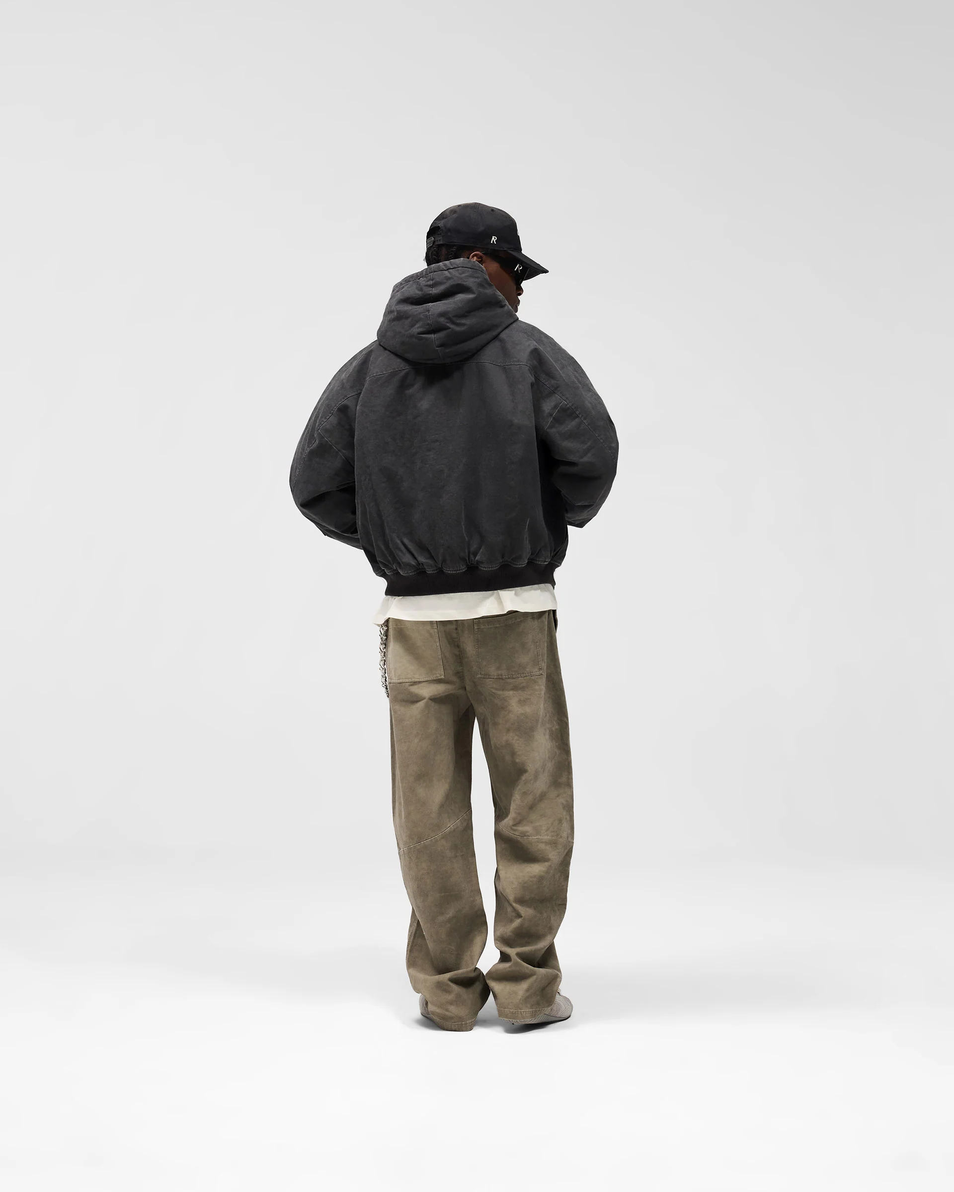 Hooded Bomber - Washed Black - Image 9