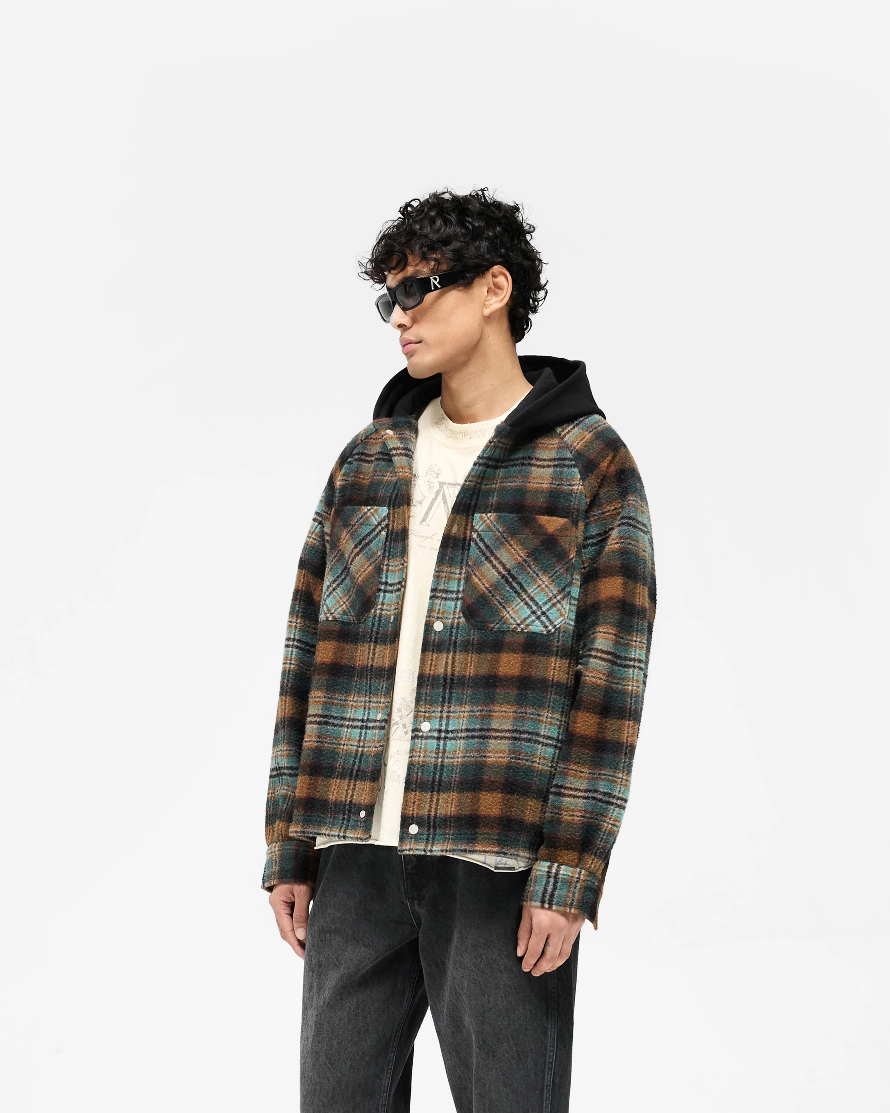 Hooded Overshirt - Check - Image 2