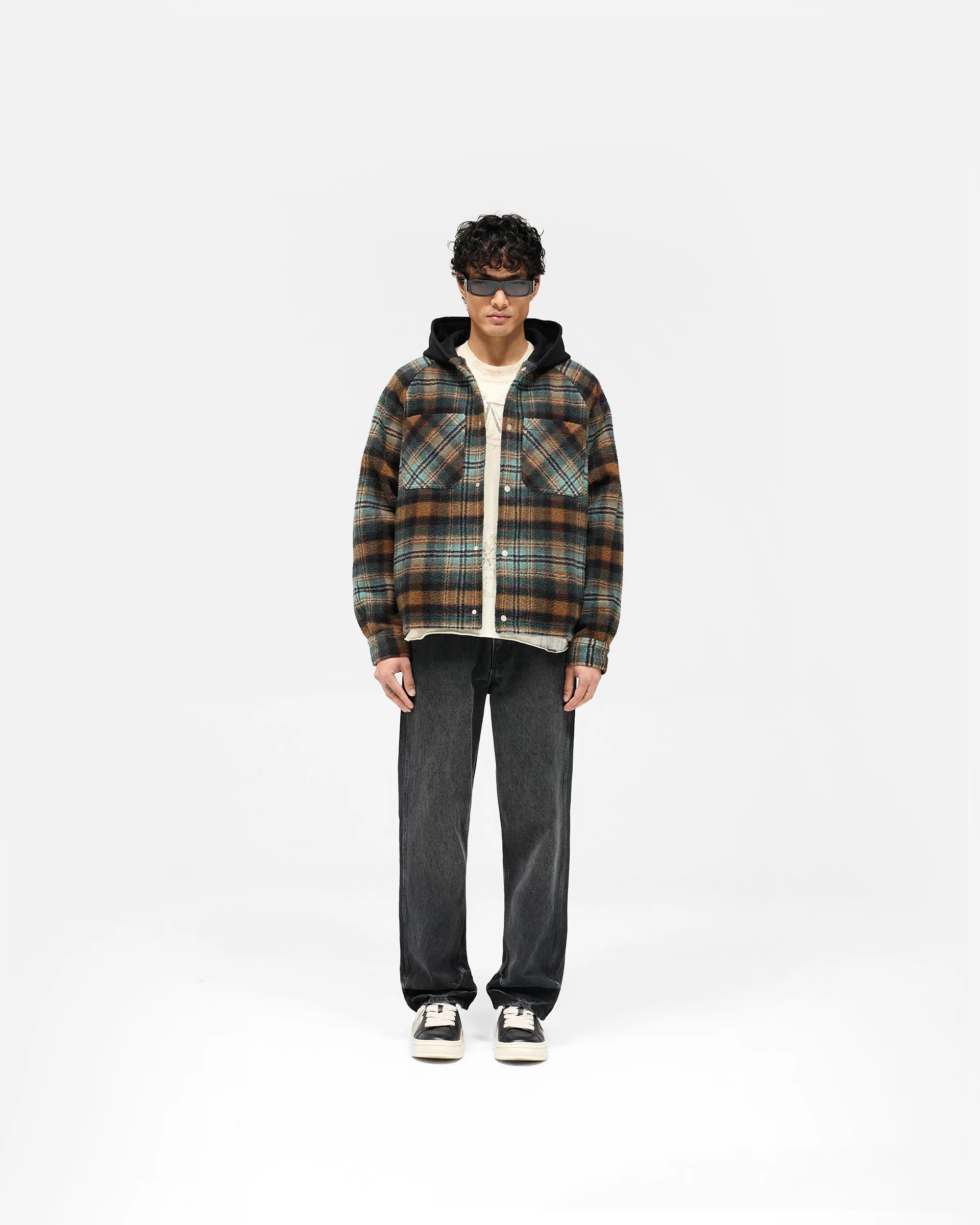 Hooded Overshirt - Check - Image 7