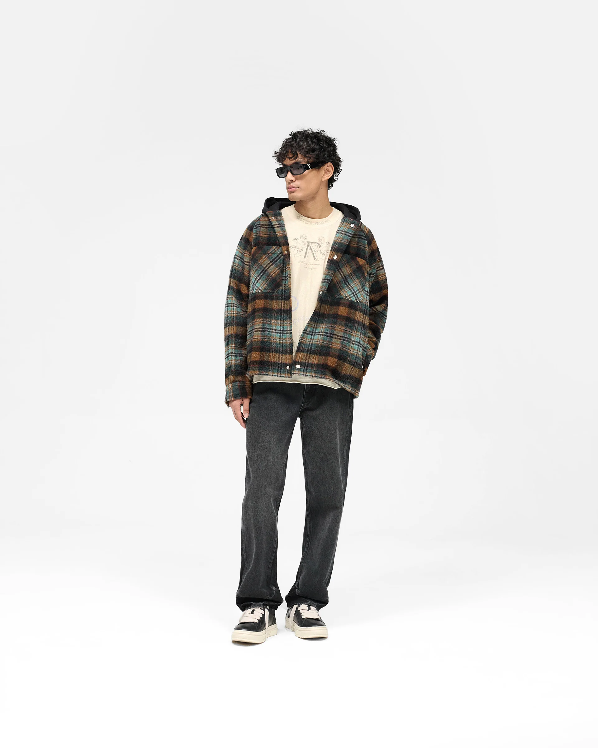 Hooded Overshirt - Check - Image 9