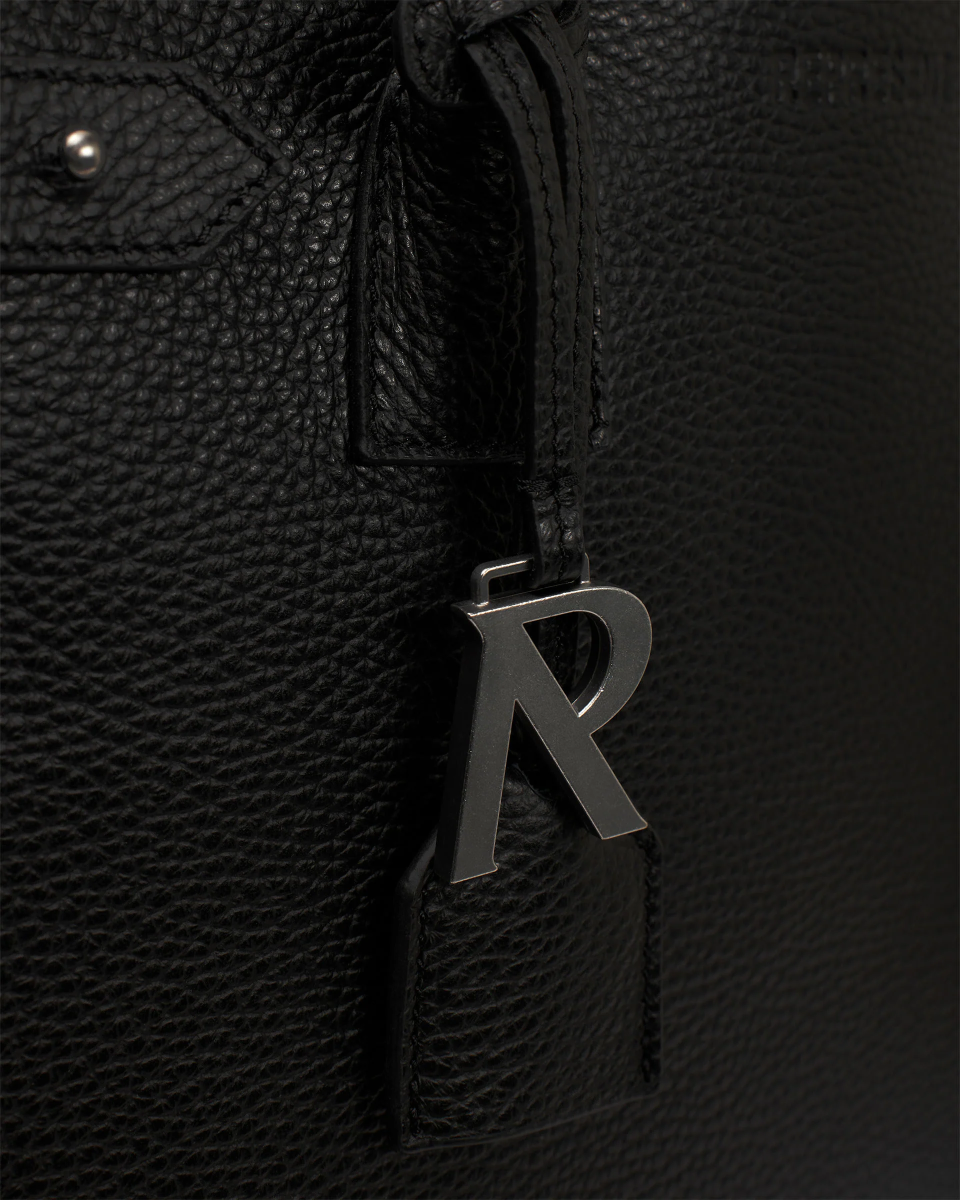 HTN XL Leather Bag - Black - Image 3