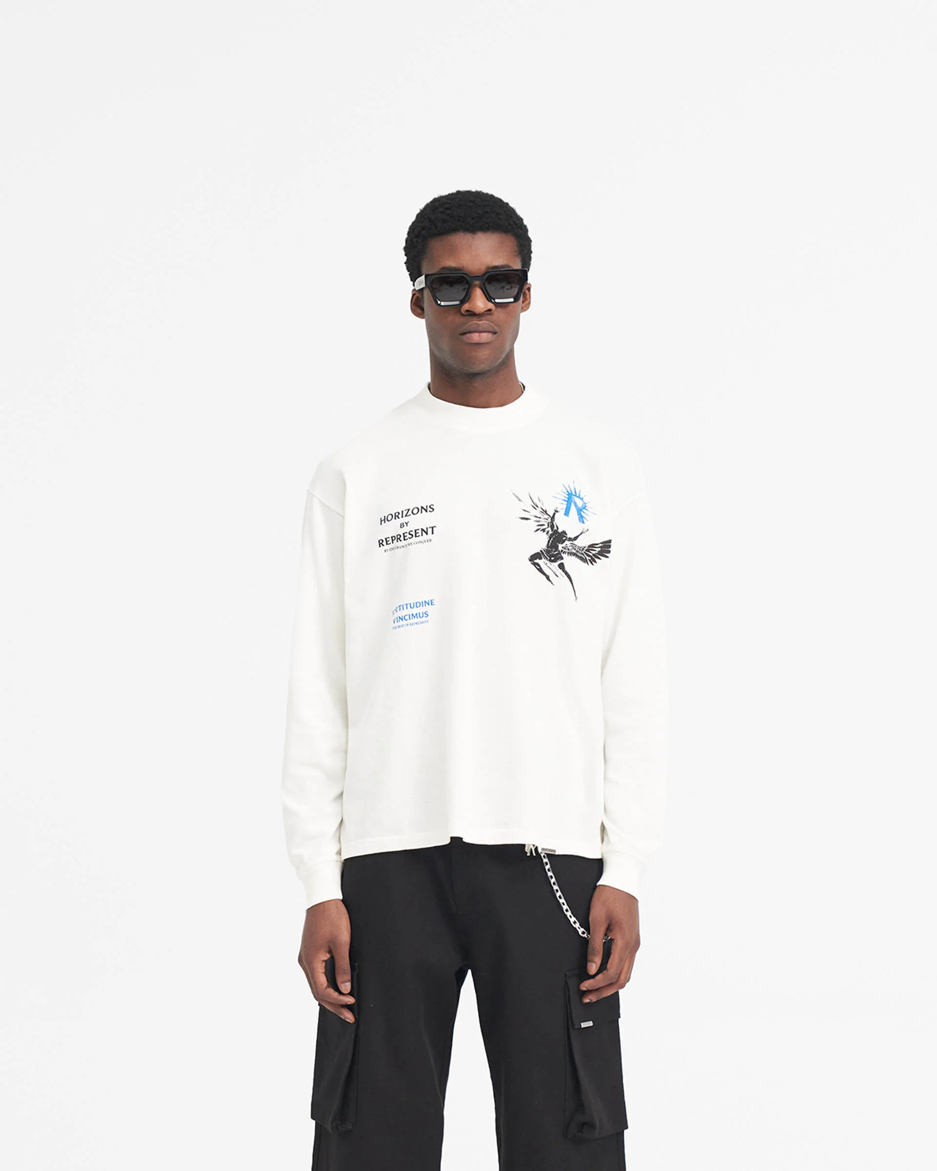 Icarus Long Sleeve T-Shirt - Flat White - Image 3