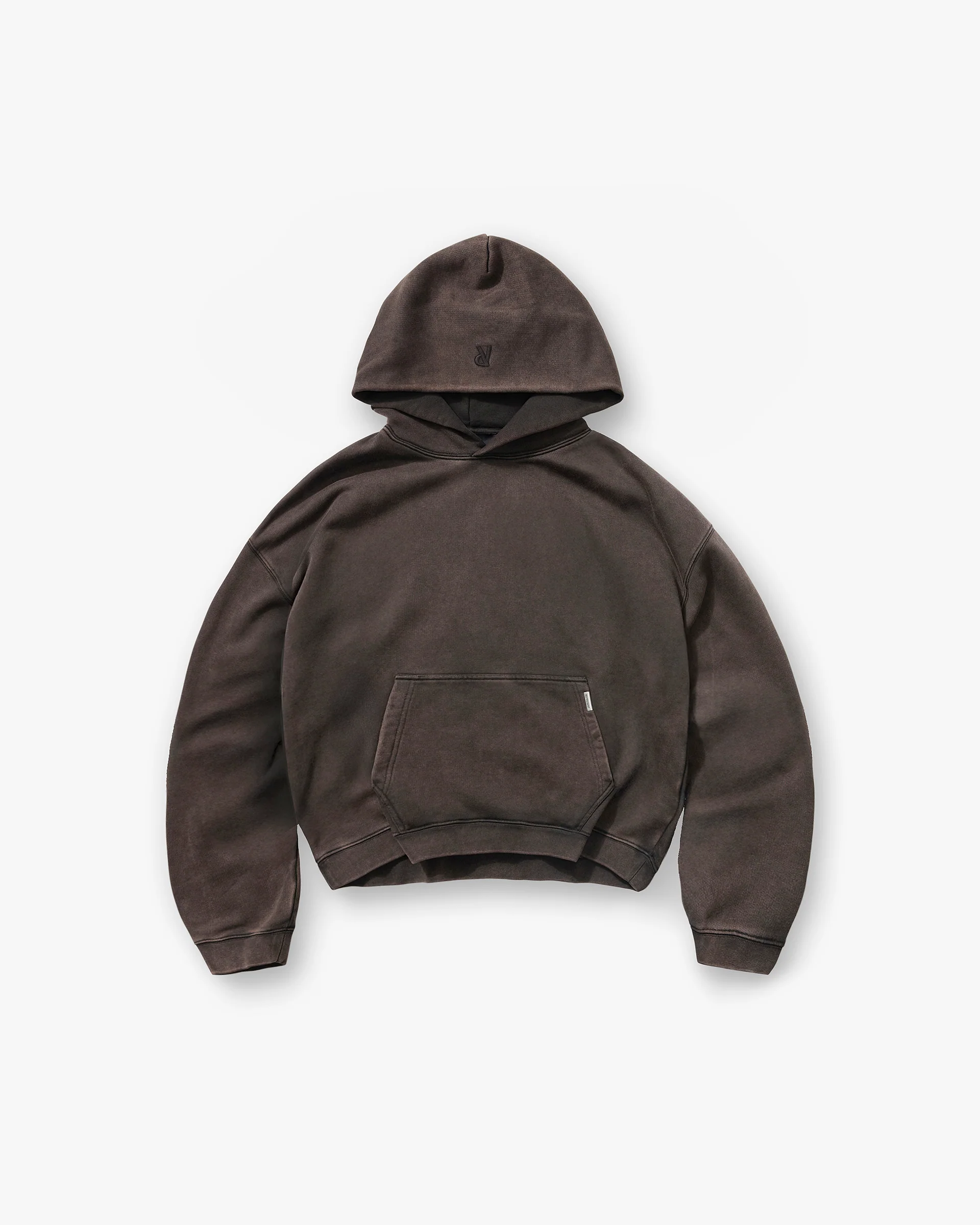 Initial Boxy Hoodie - Coffee