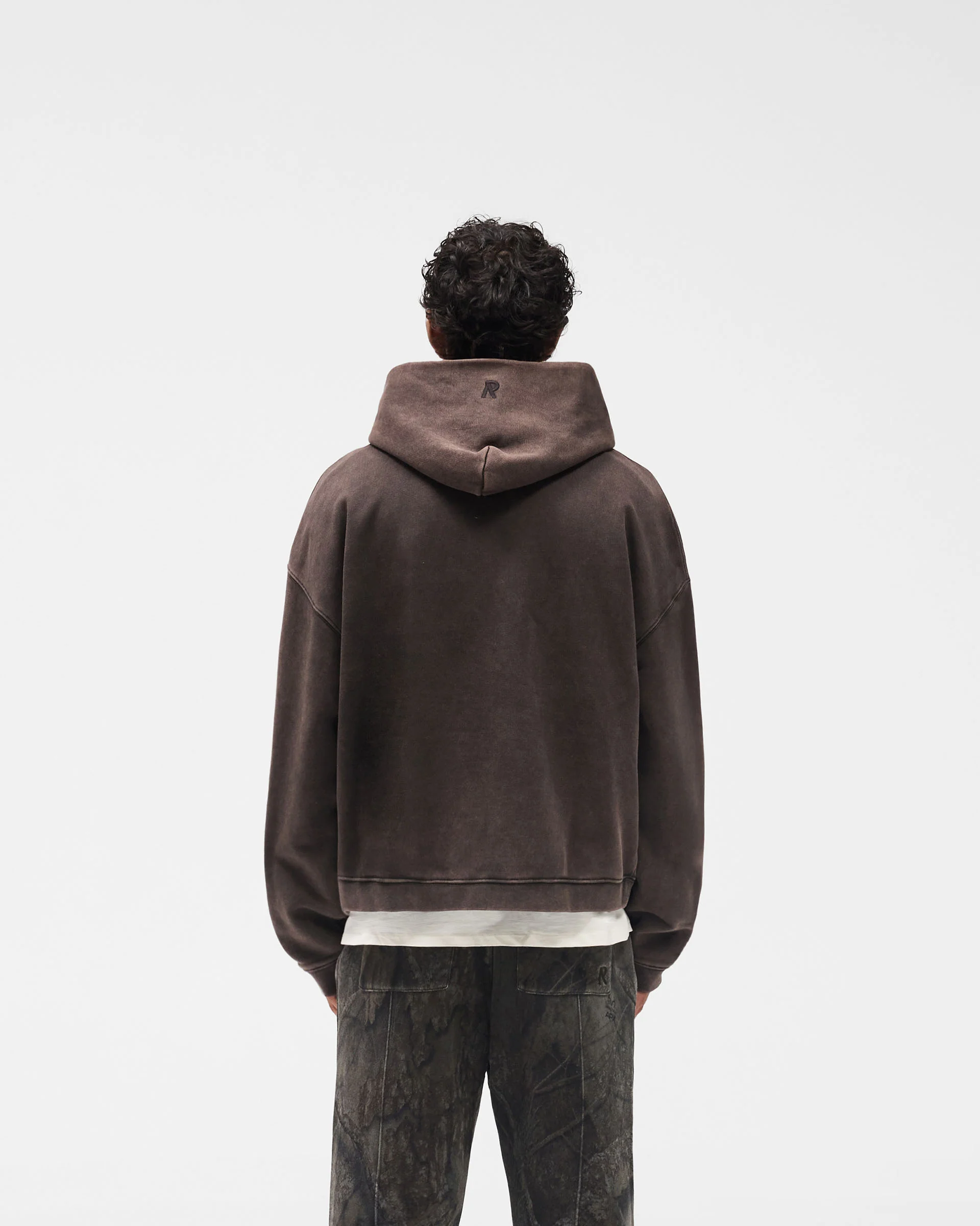 Initial Boxy Hoodie - Coffee - Image 5