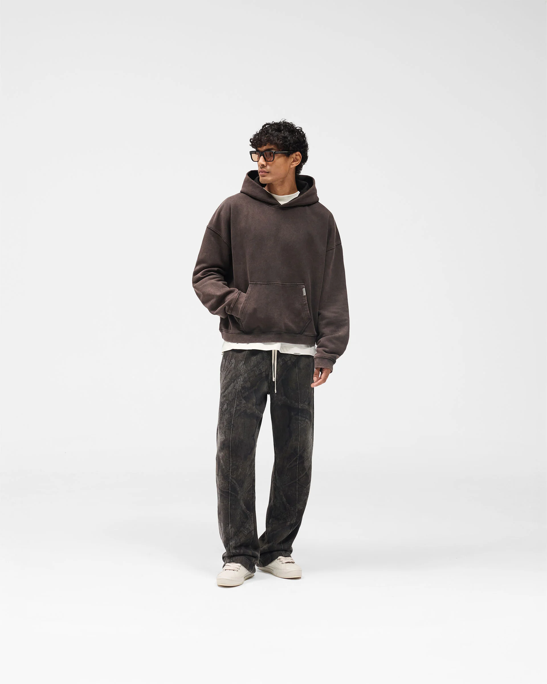 Initial Boxy Hoodie - Coffee - Image 6