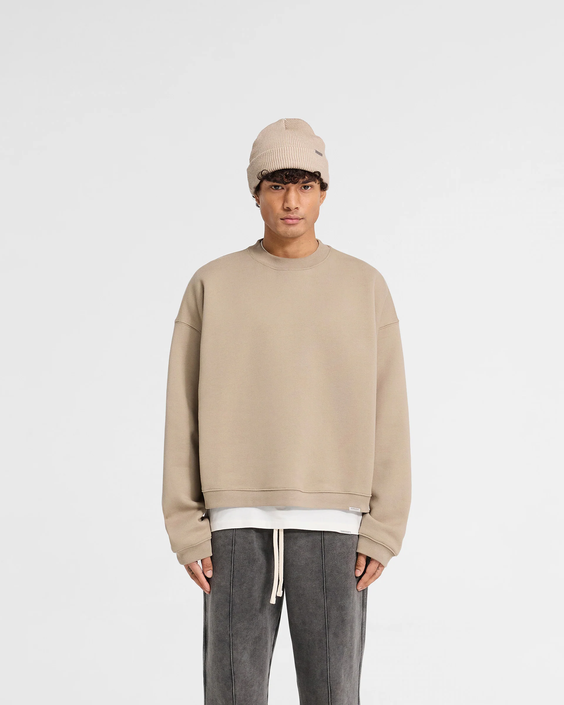Initial Boxy Sweater - Dune - Image 3