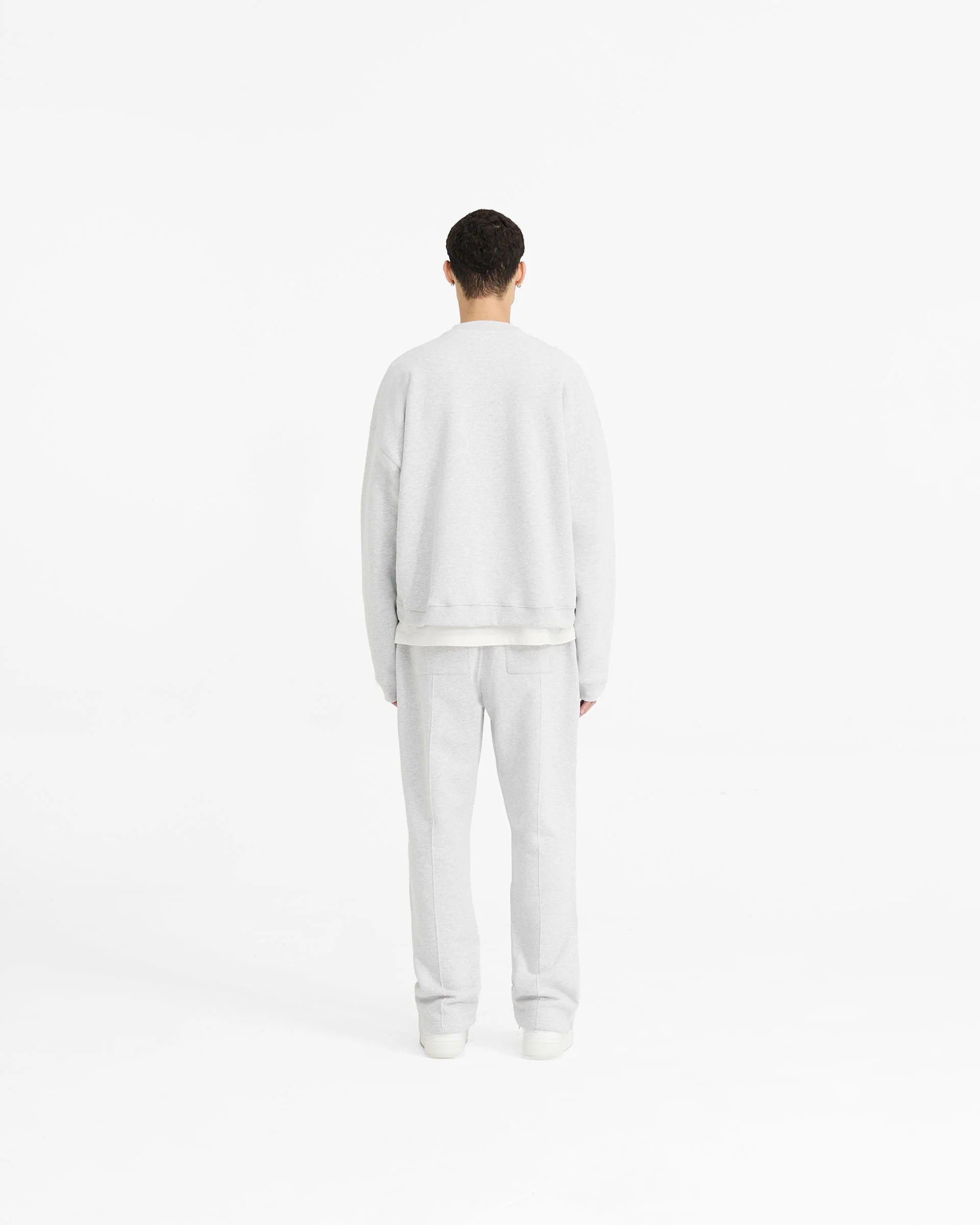 Initial Boxy Sweater - Ice Grey Marl - Image 7