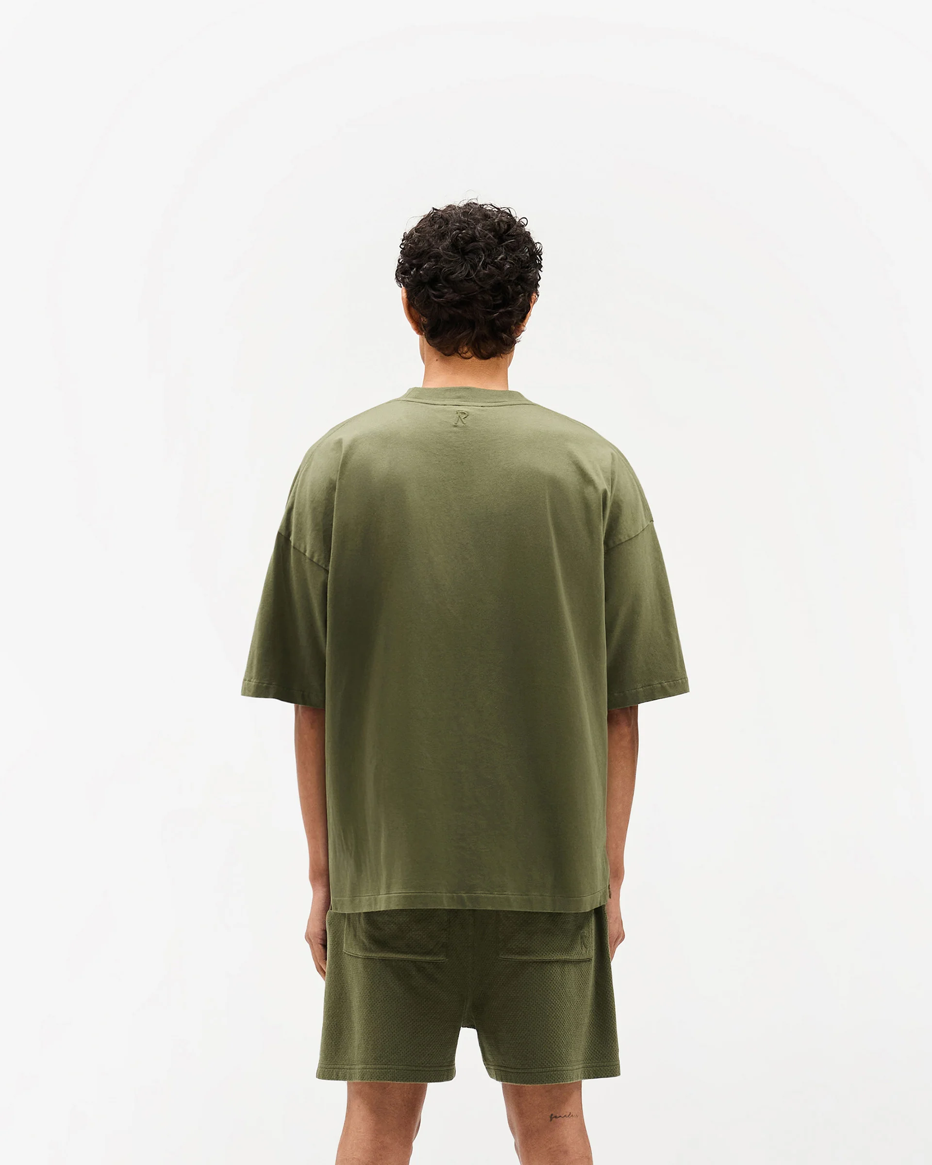 Initial Boxy T-Shirt - Army Green - Image 4