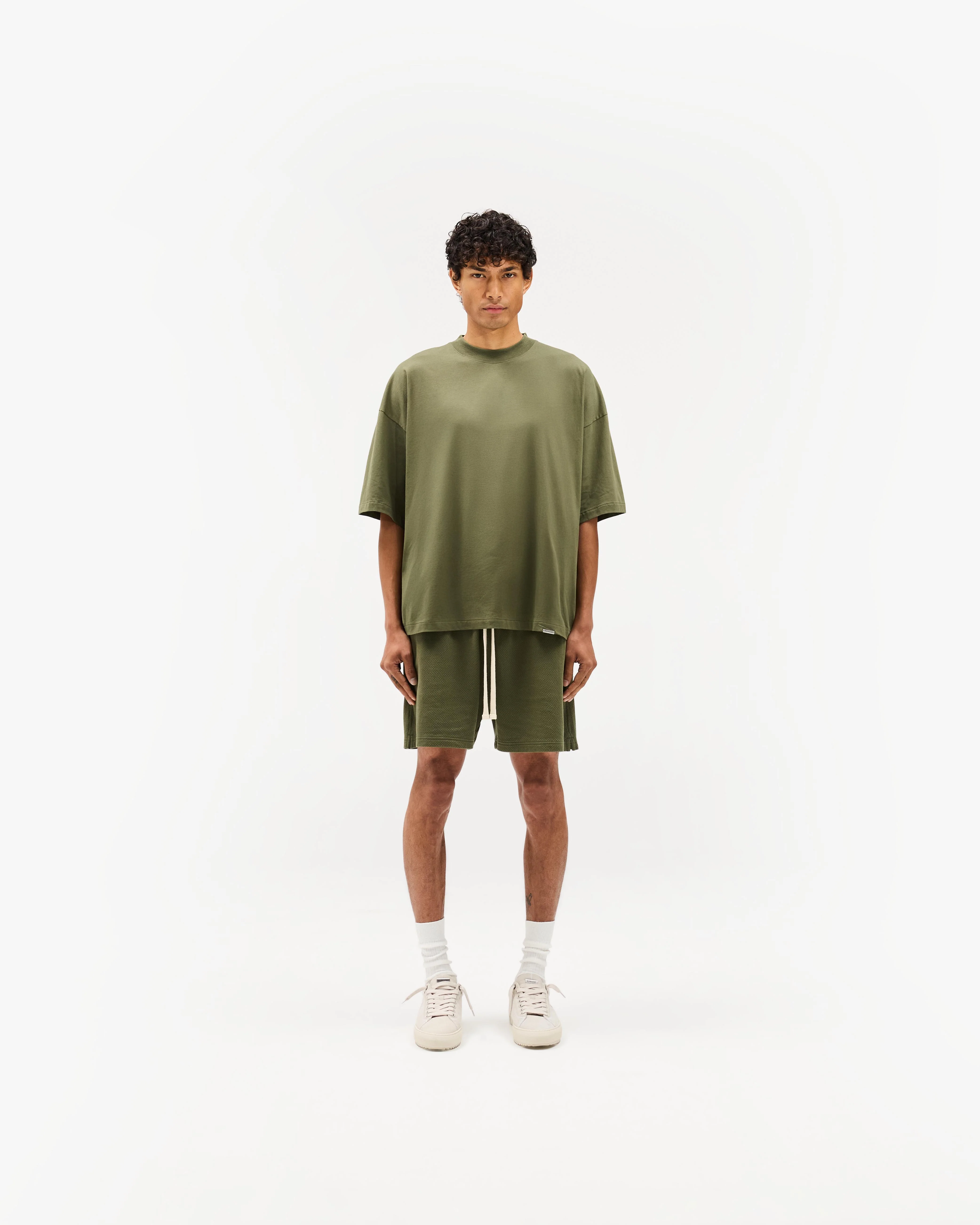Initial Boxy T-Shirt - Army Green - Image 5