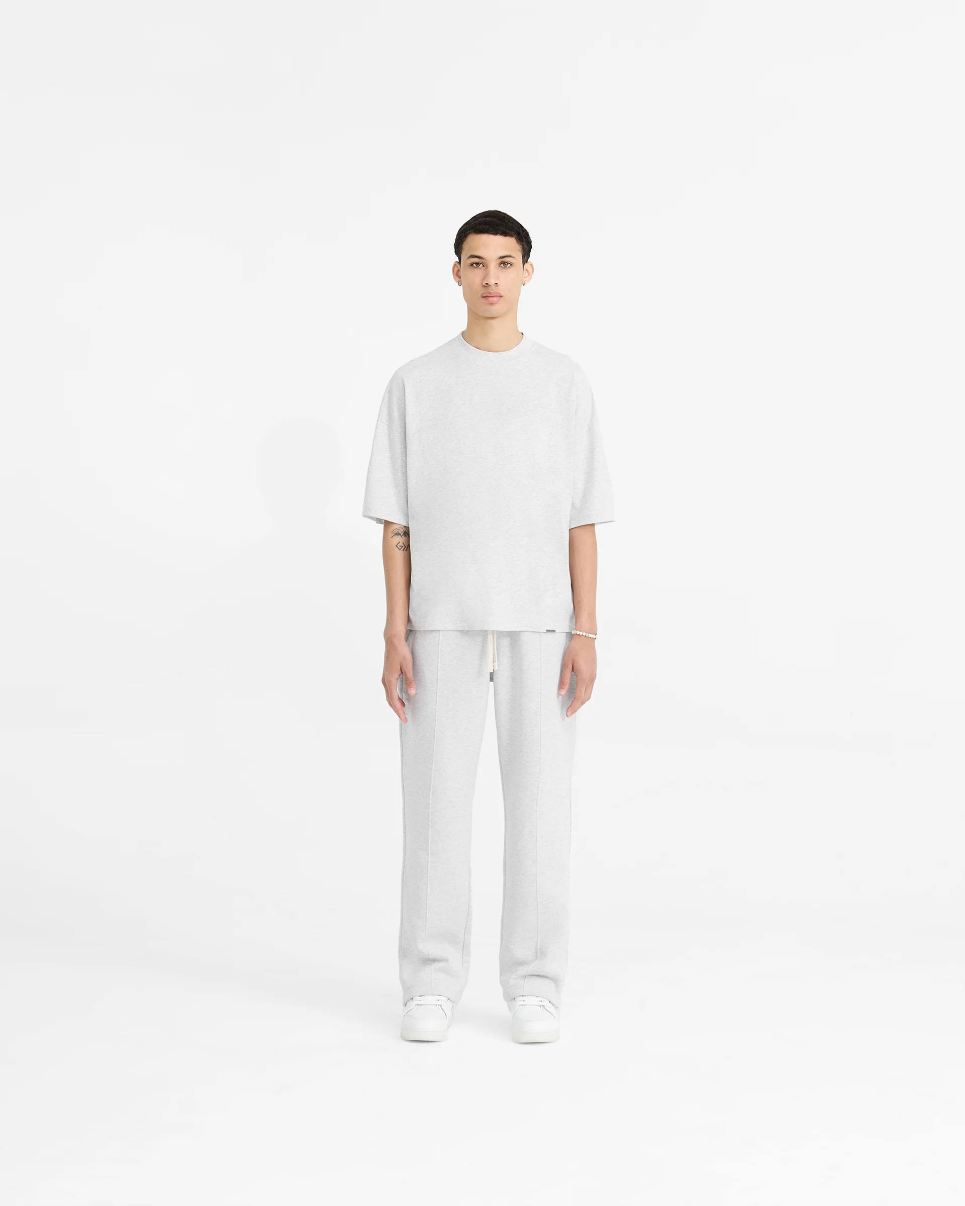 Initial Boxy T-Shirt - Ice Grey Marl - Image 5