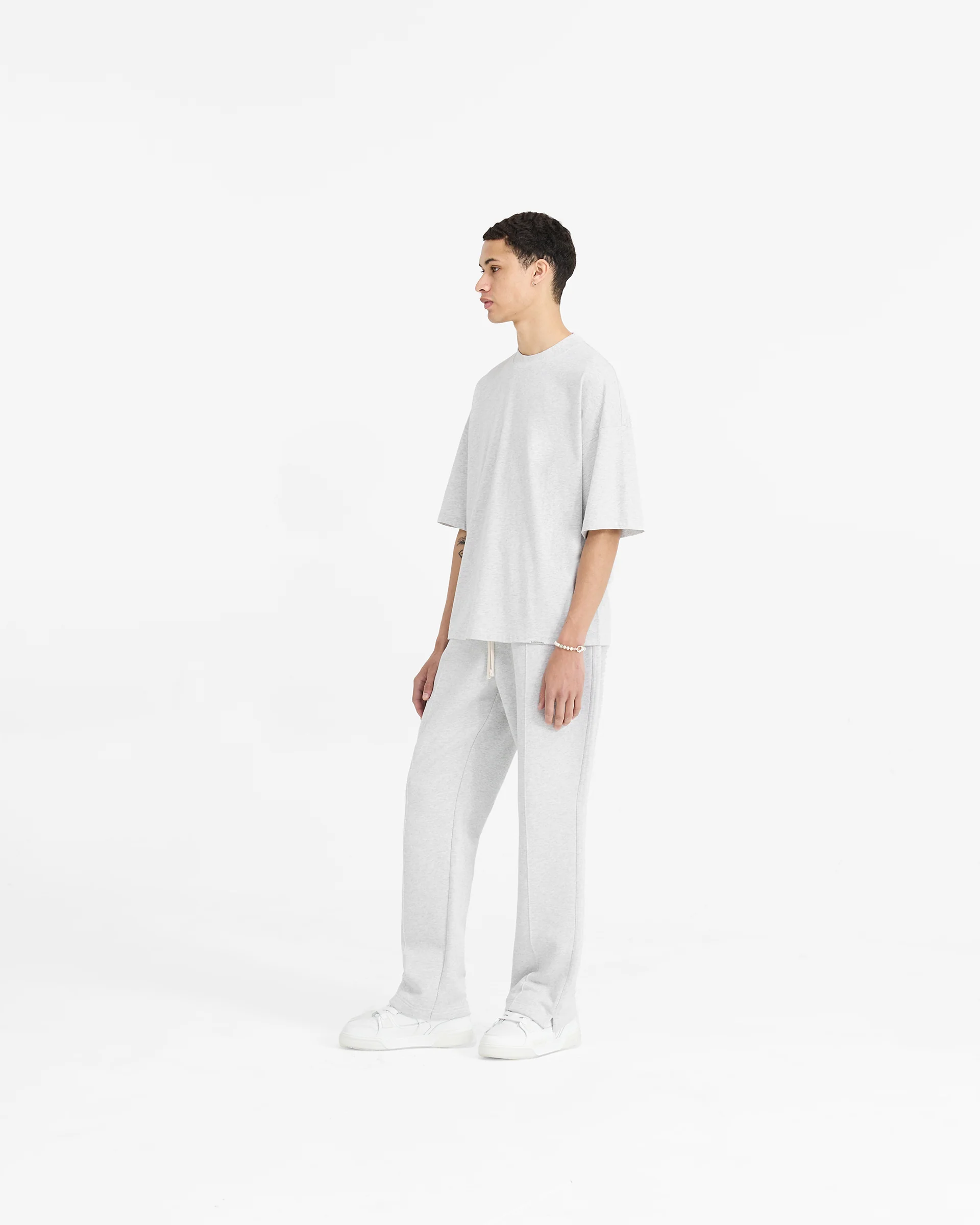 Initial Boxy T-Shirt - Ice Grey Marl - Image 6