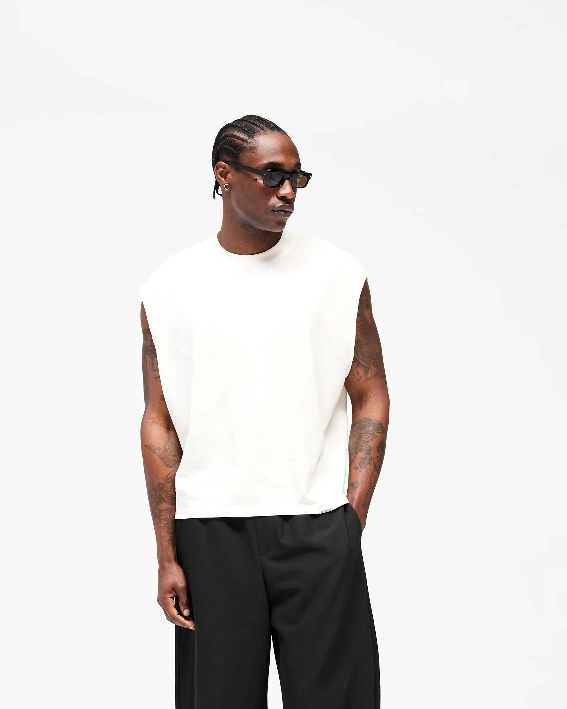 Initial Boxy Tank - Flat White - Image 2