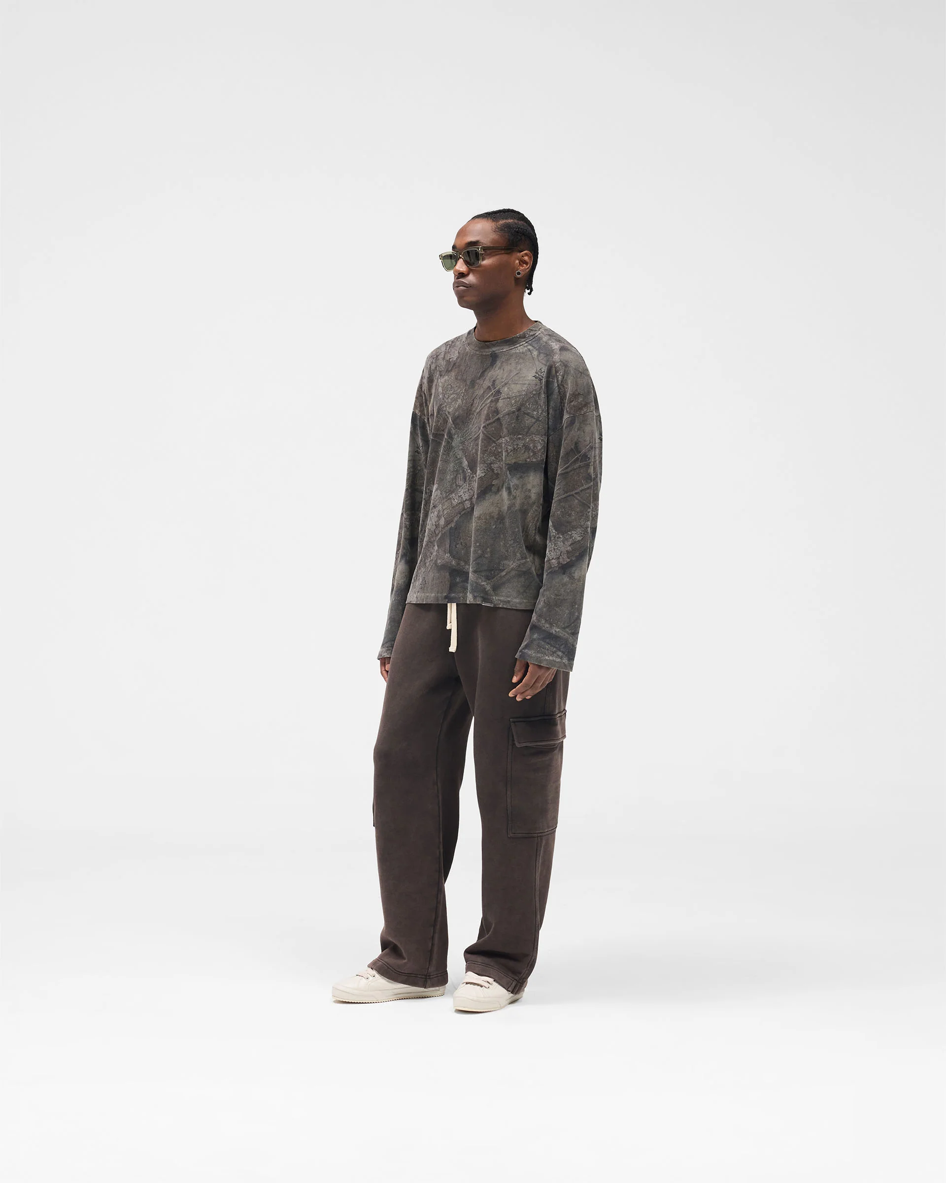Initial Cargo Sweatpants - Coffee - Image 7