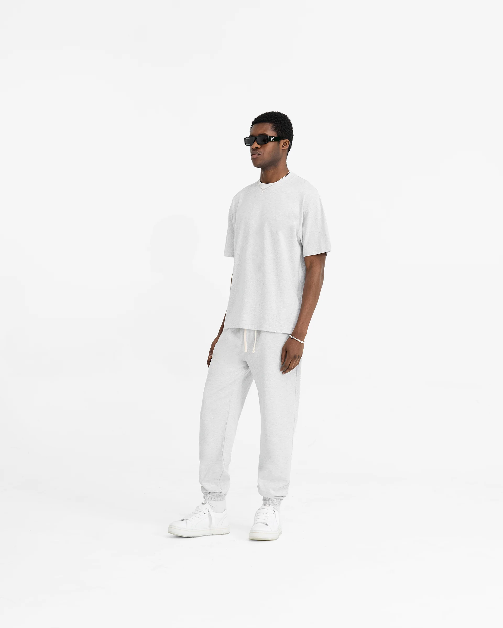 Initial Cuffed Sweatpant - Ice Grey Marl - Image 7