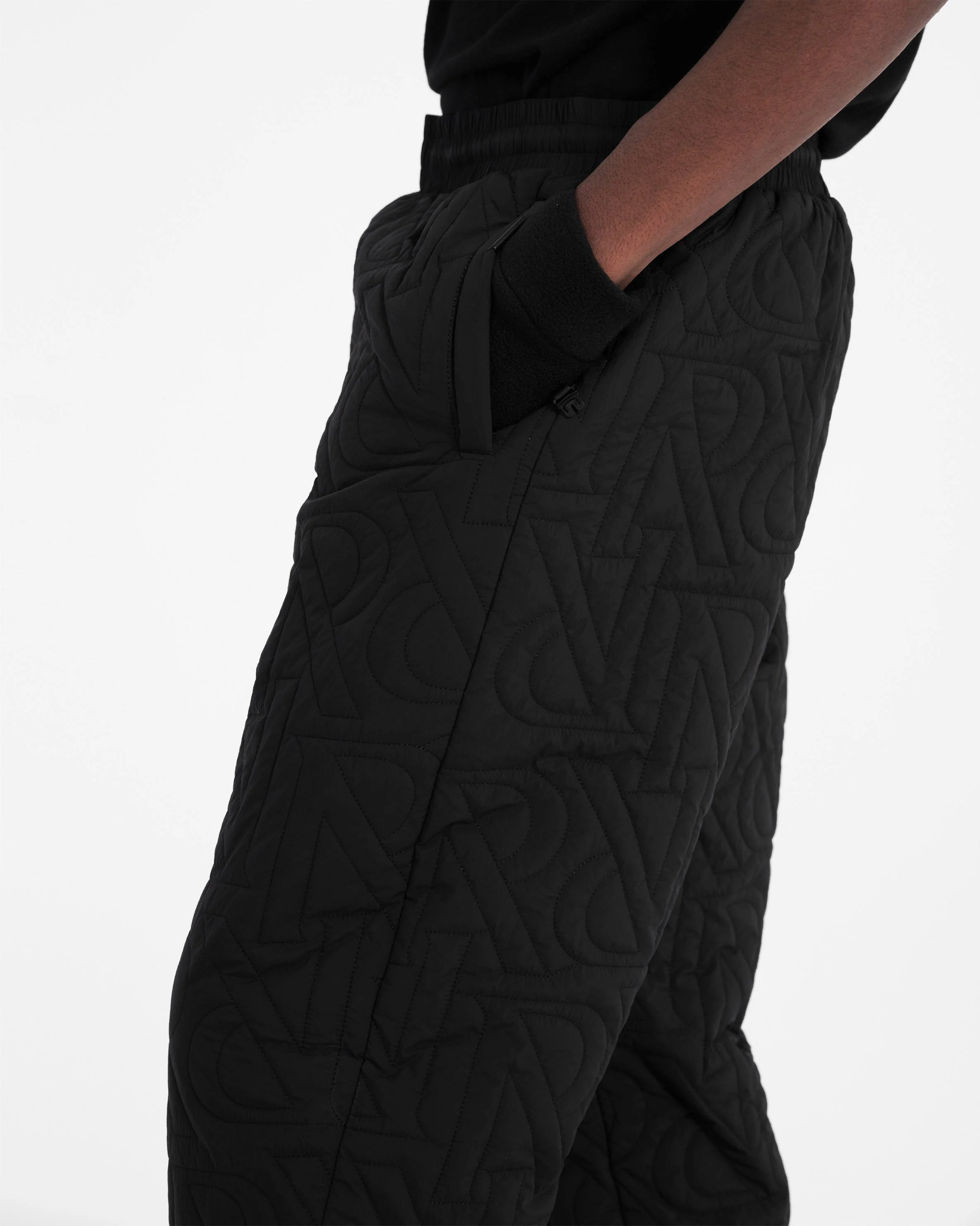 Initial Down Trackpant - Black - Image 3