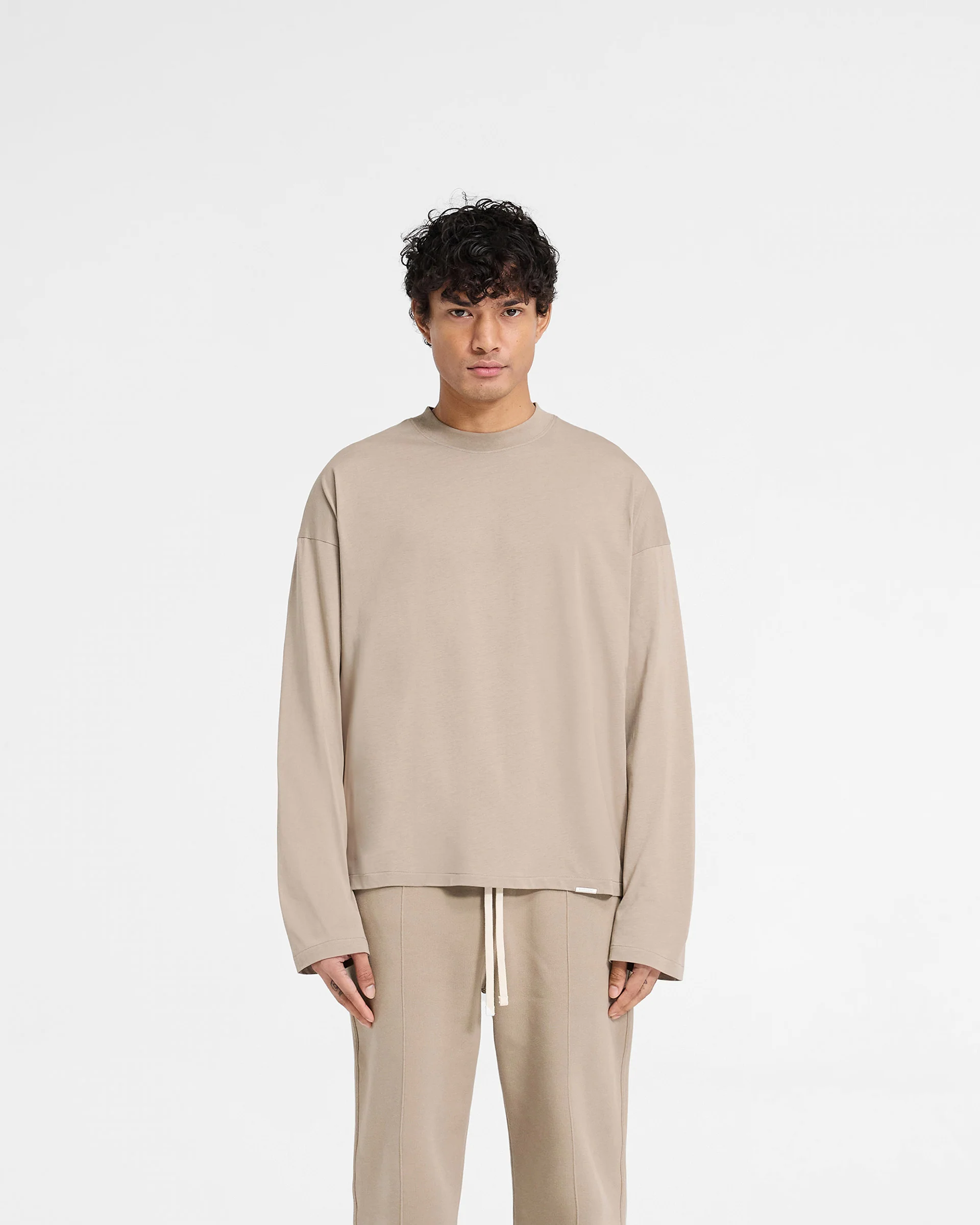 Initial Long Sleeve Open Cuff T-Shirt - Dune - Image 3