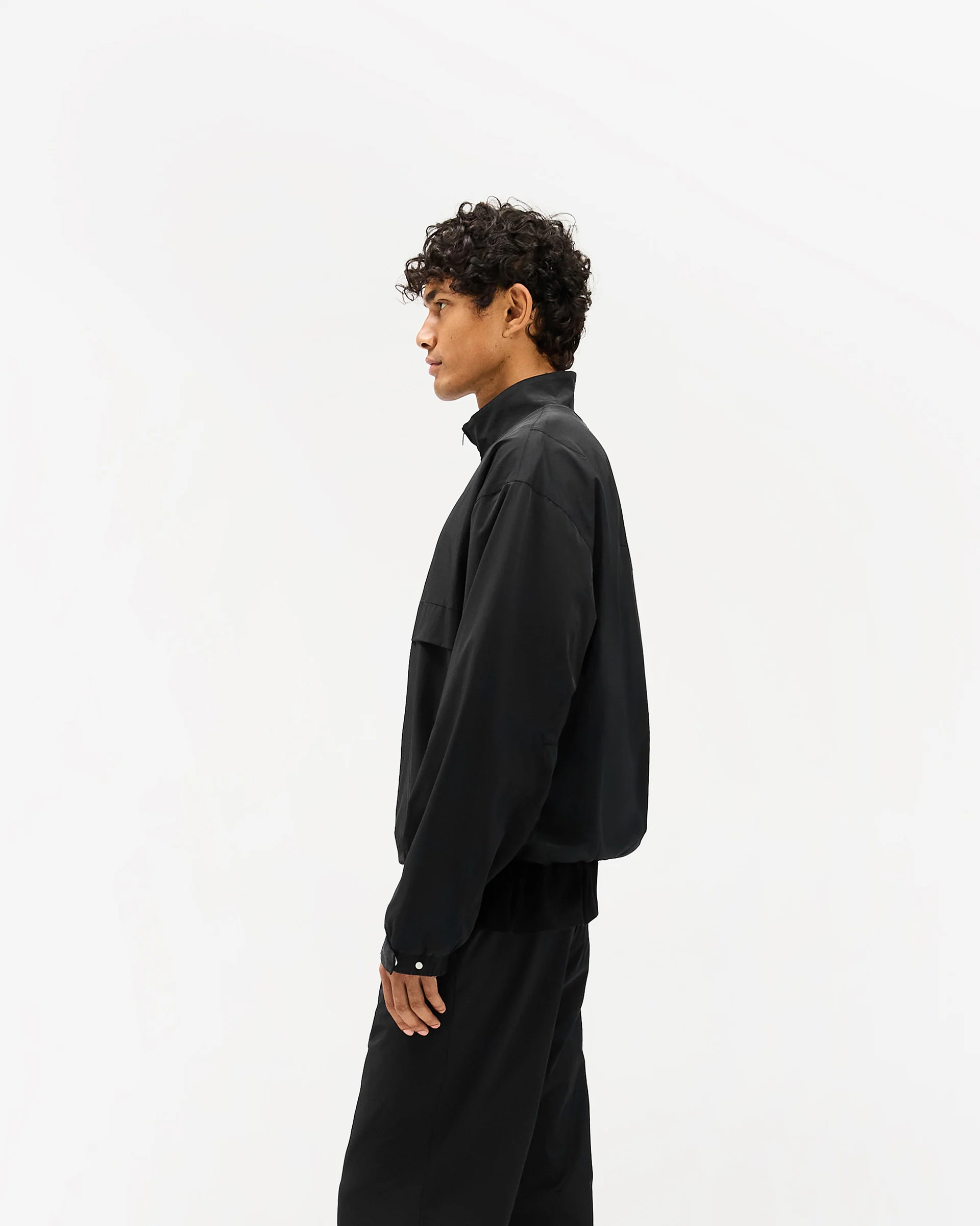 Initial Nylon Track Jacket - Black - Image 4