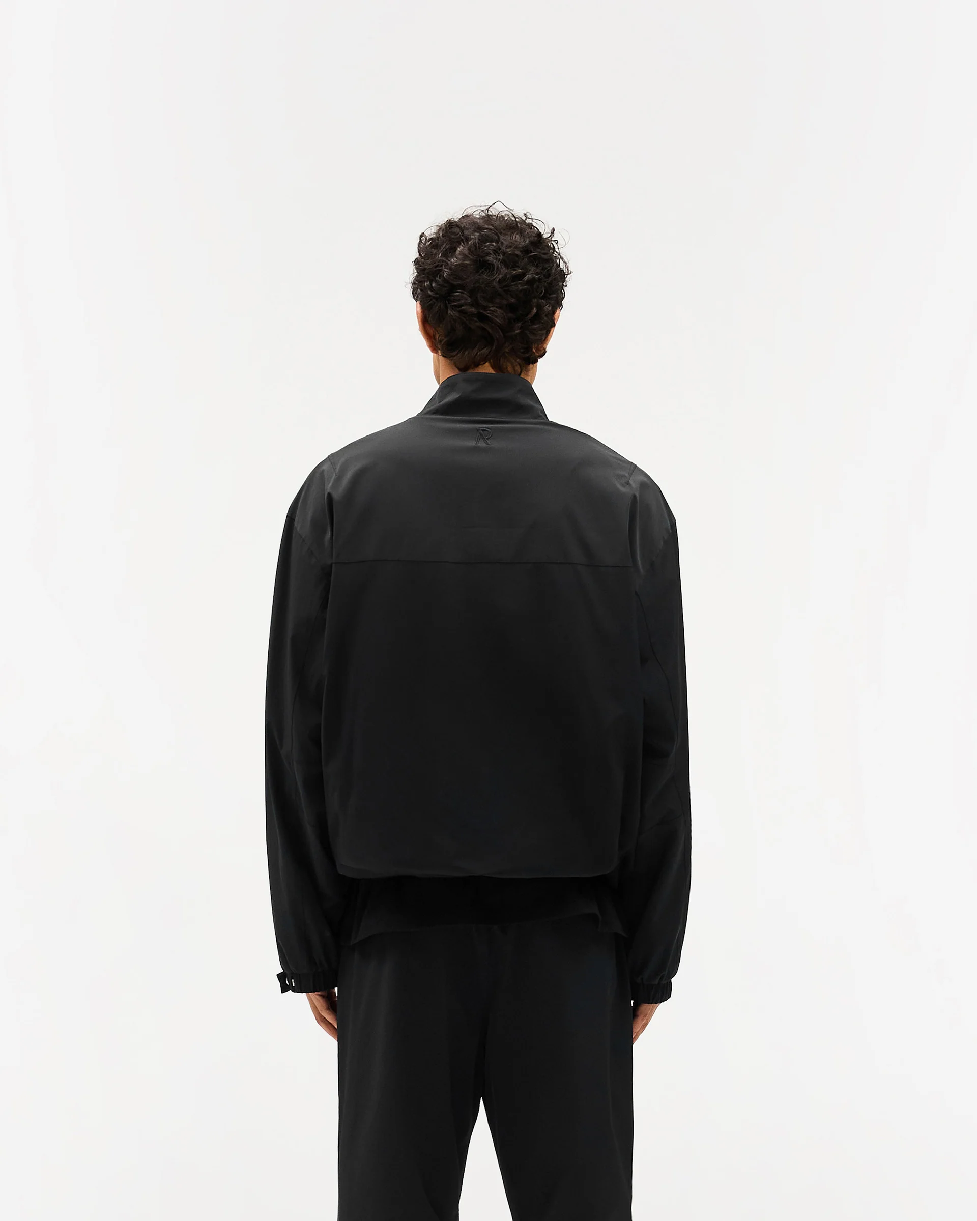 Initial Nylon Track Jacket - Black - Image 5