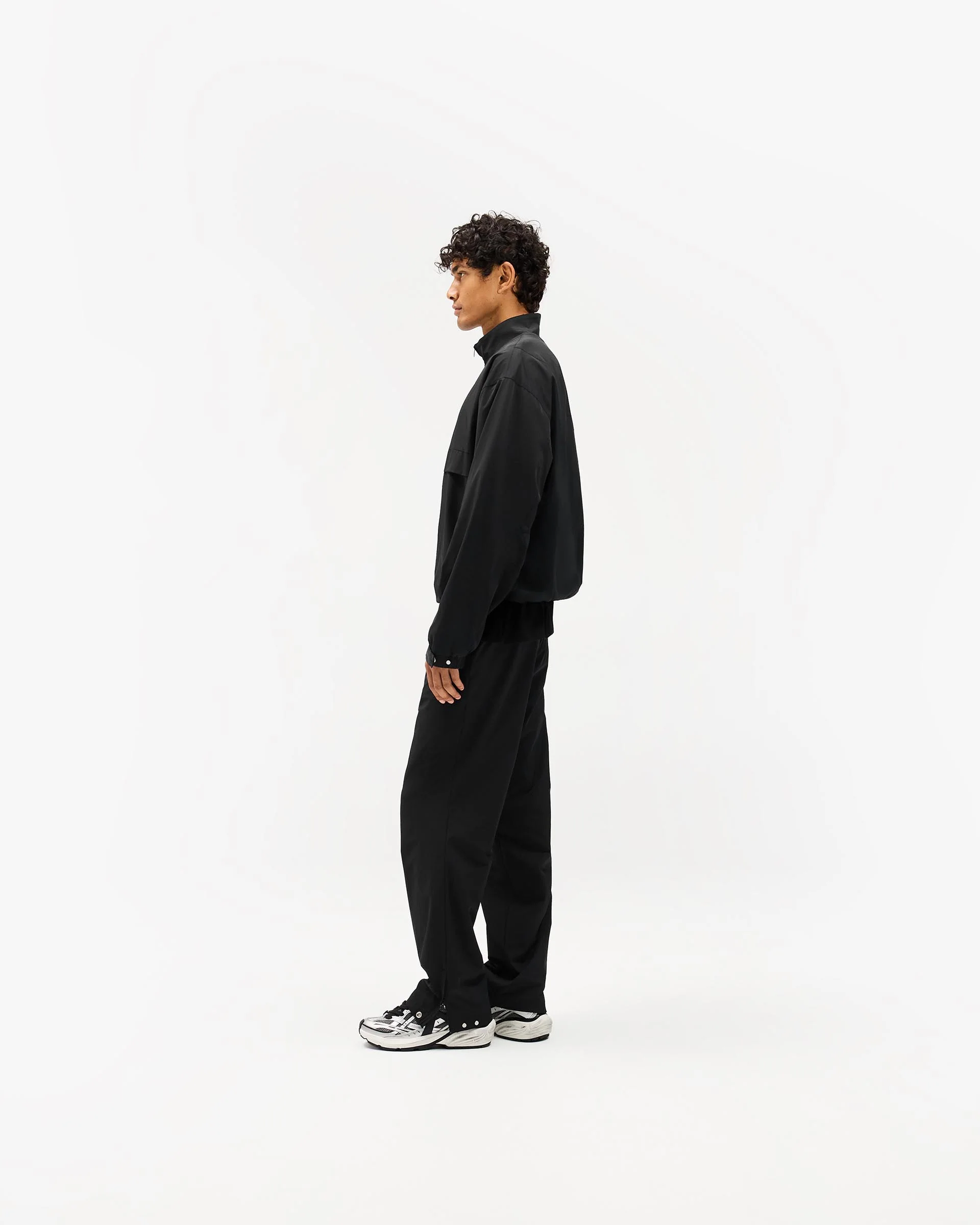 Initial Nylon Track Jacket - Black - Image 7