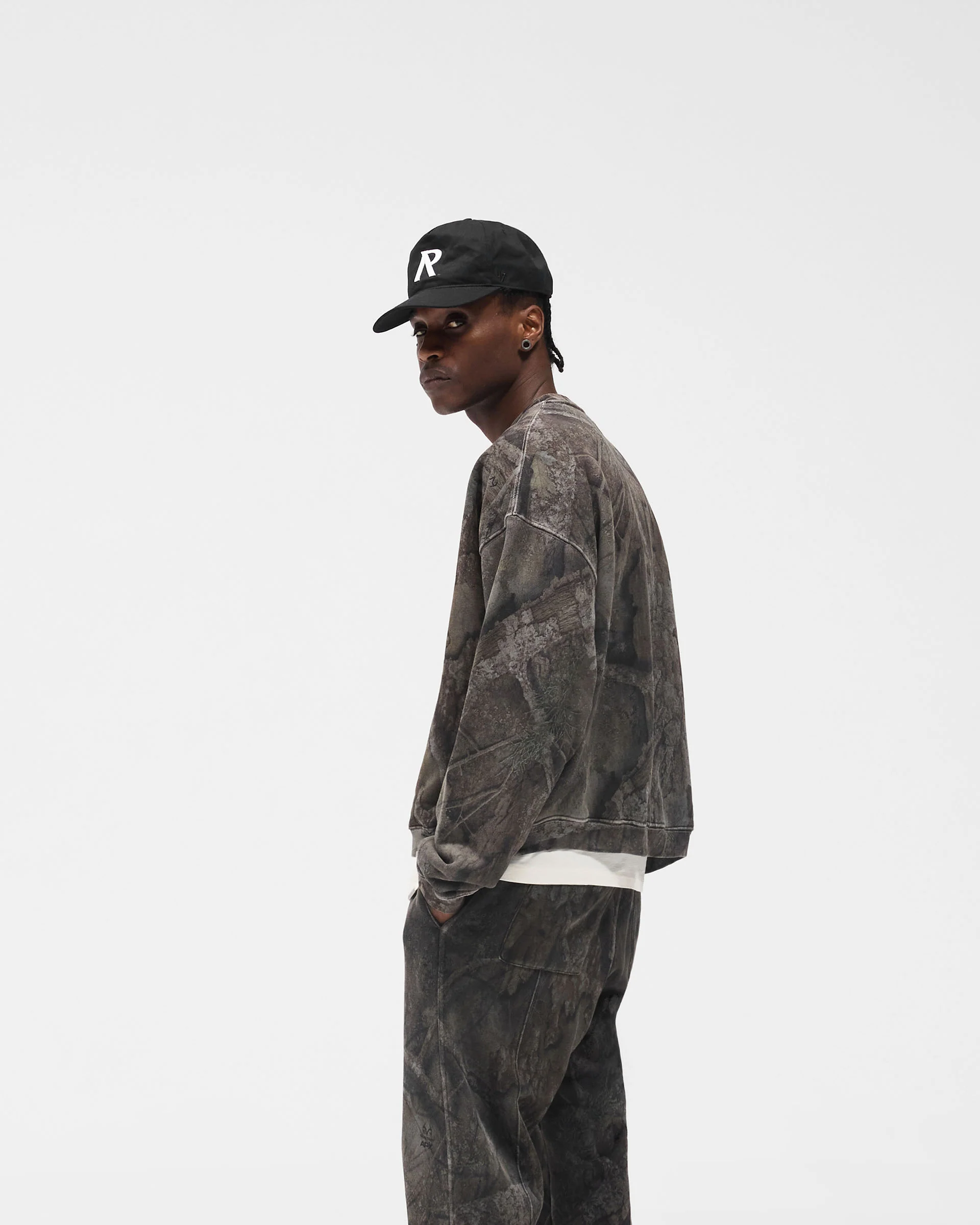 Initial Overdye Realtree® Boxy Sweater - Overdyed Black - Image 4