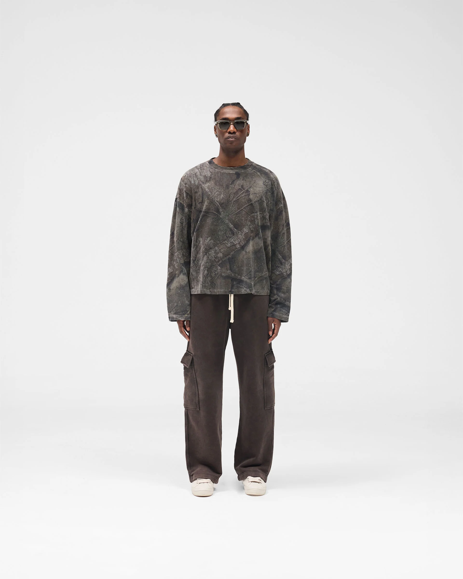 Initial Overdye Realtree® Long Sleeve T-Shirt - Overdyed Black - Image 7