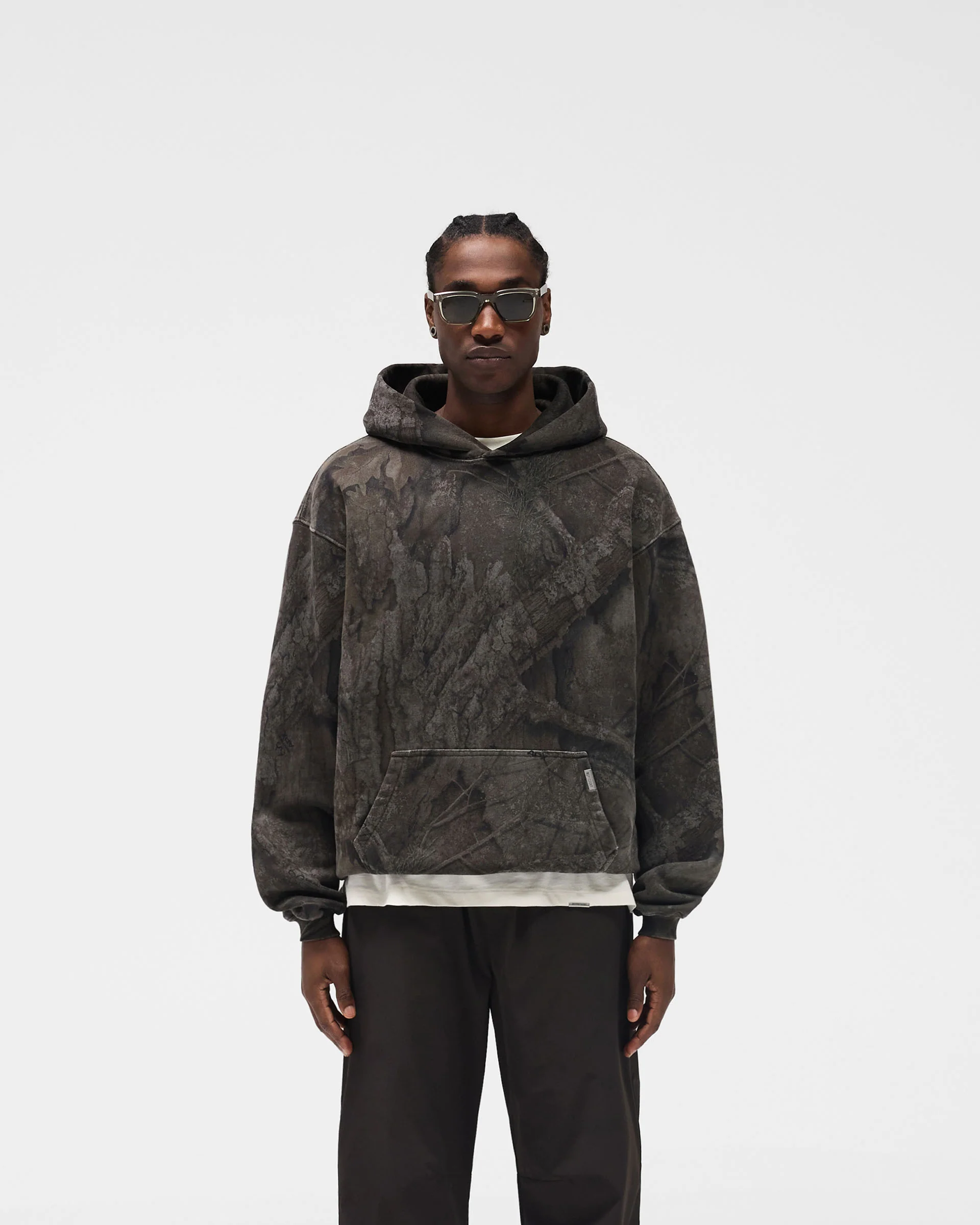 Initial Overdye Realtree® Oversized Hoodie - Overdyed Black - Image 4