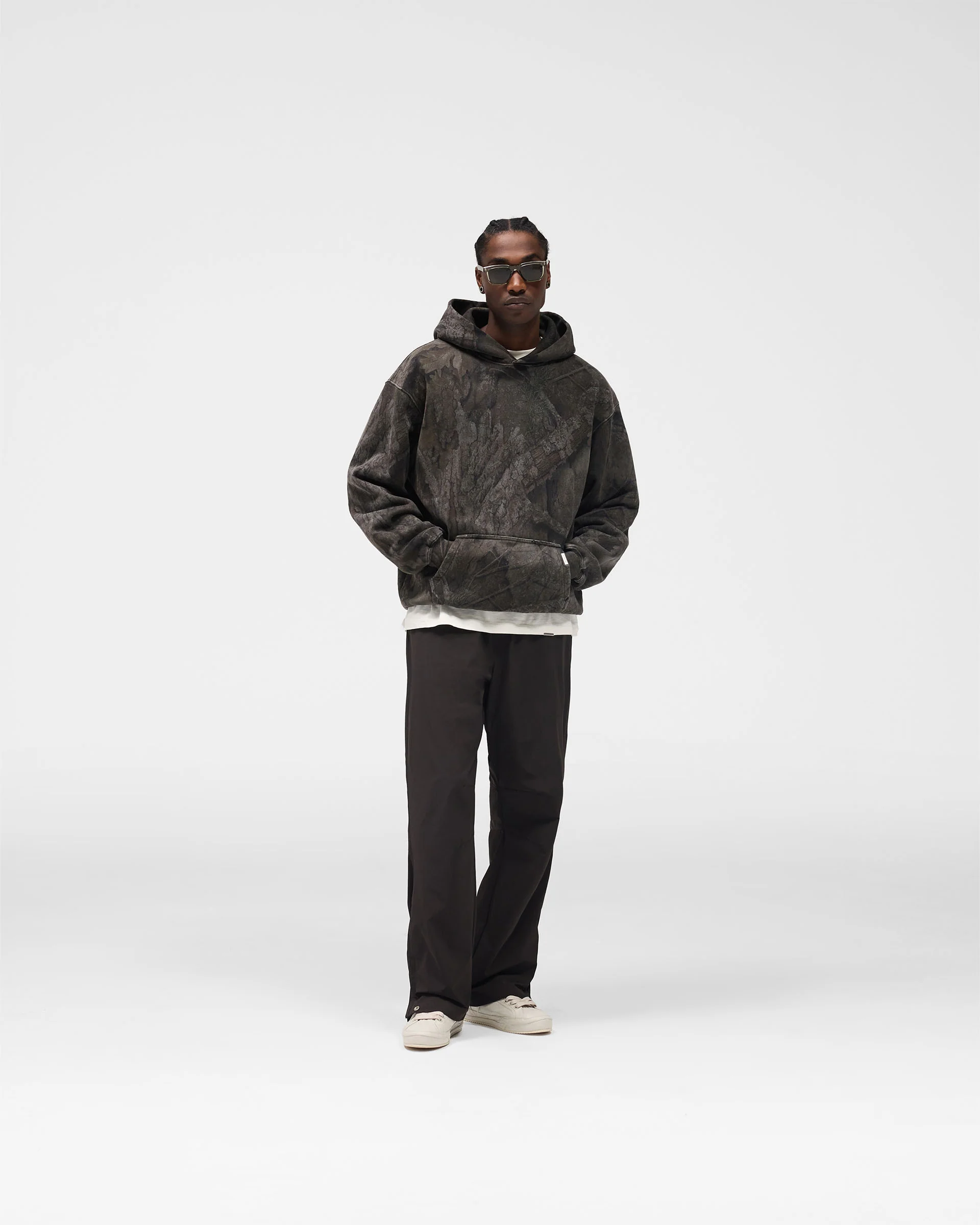 Initial Overdye Realtree® Oversized Hoodie - Overdyed Black - Image 9